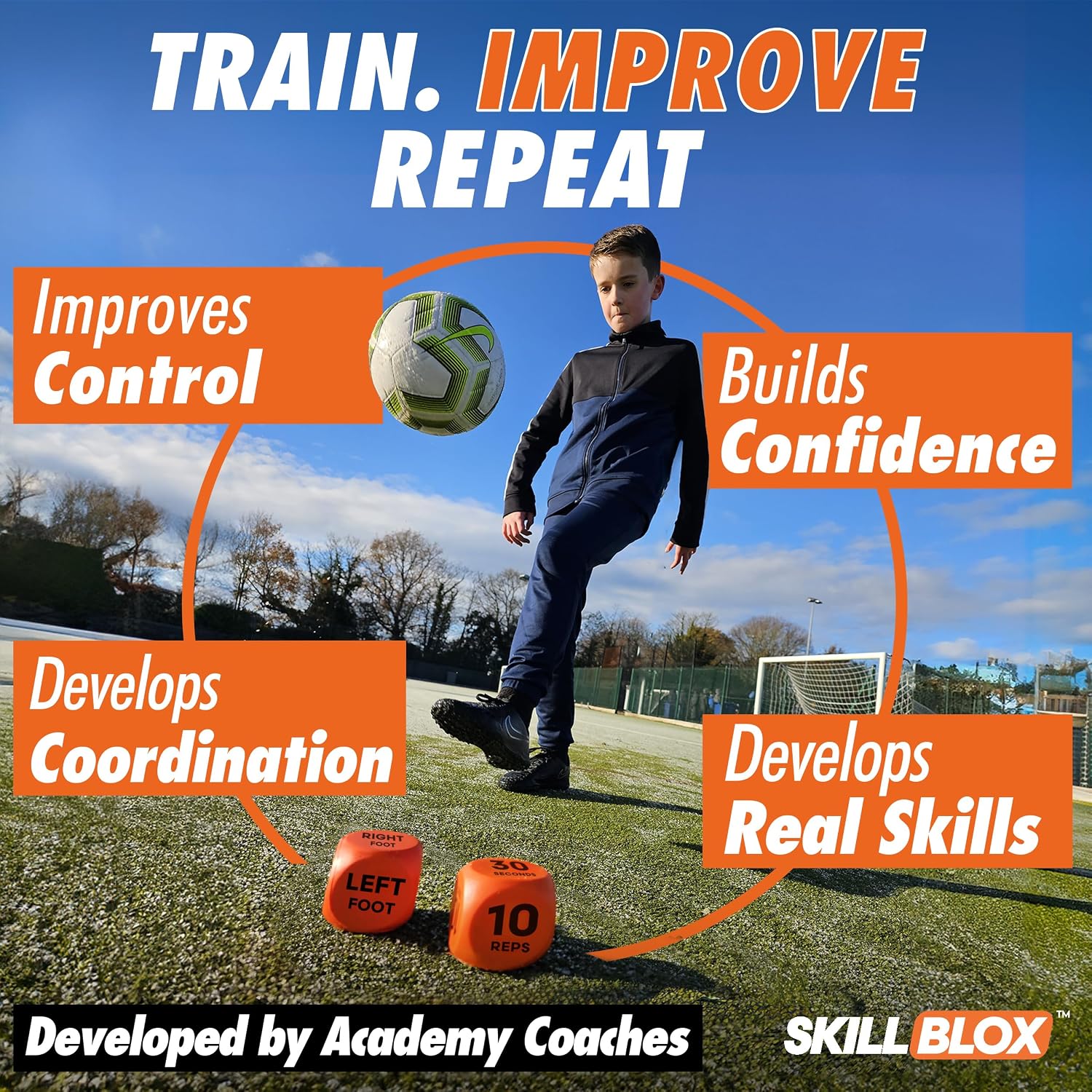 Detalle 2 de SKILL BLOX Keepy Up Training Dice 2 pcs