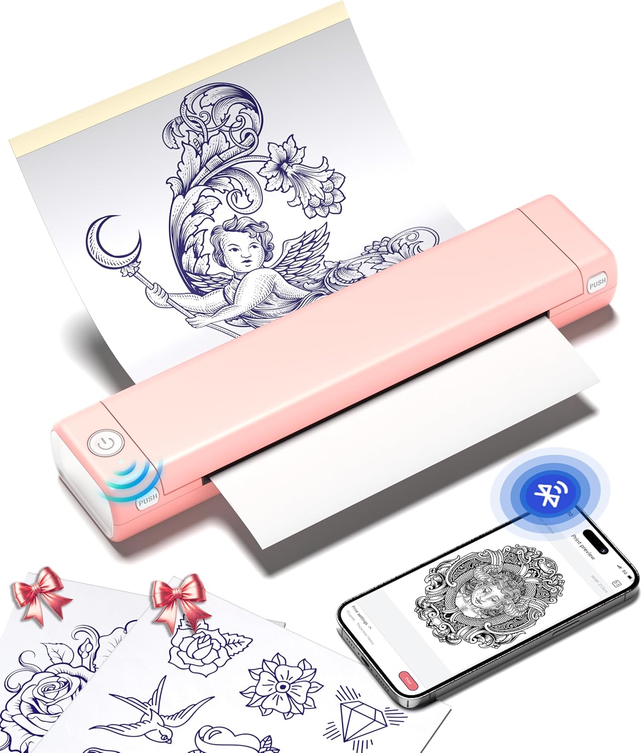 Detalle de Phomemo M08F Tattoo-Transferdrucker Bluetooth A4