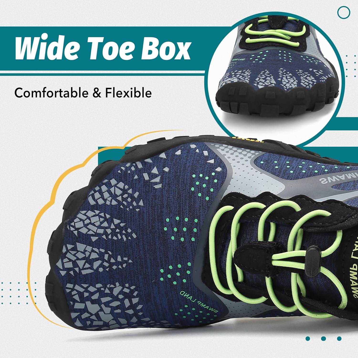 Thumbnail 1 de SAGUARO Barfußschuhe Unisex Outdoor – breite Zehenbox, Zero-Drop, Schnellverschluss, Sohle mit Halt (Gr. 36–48)