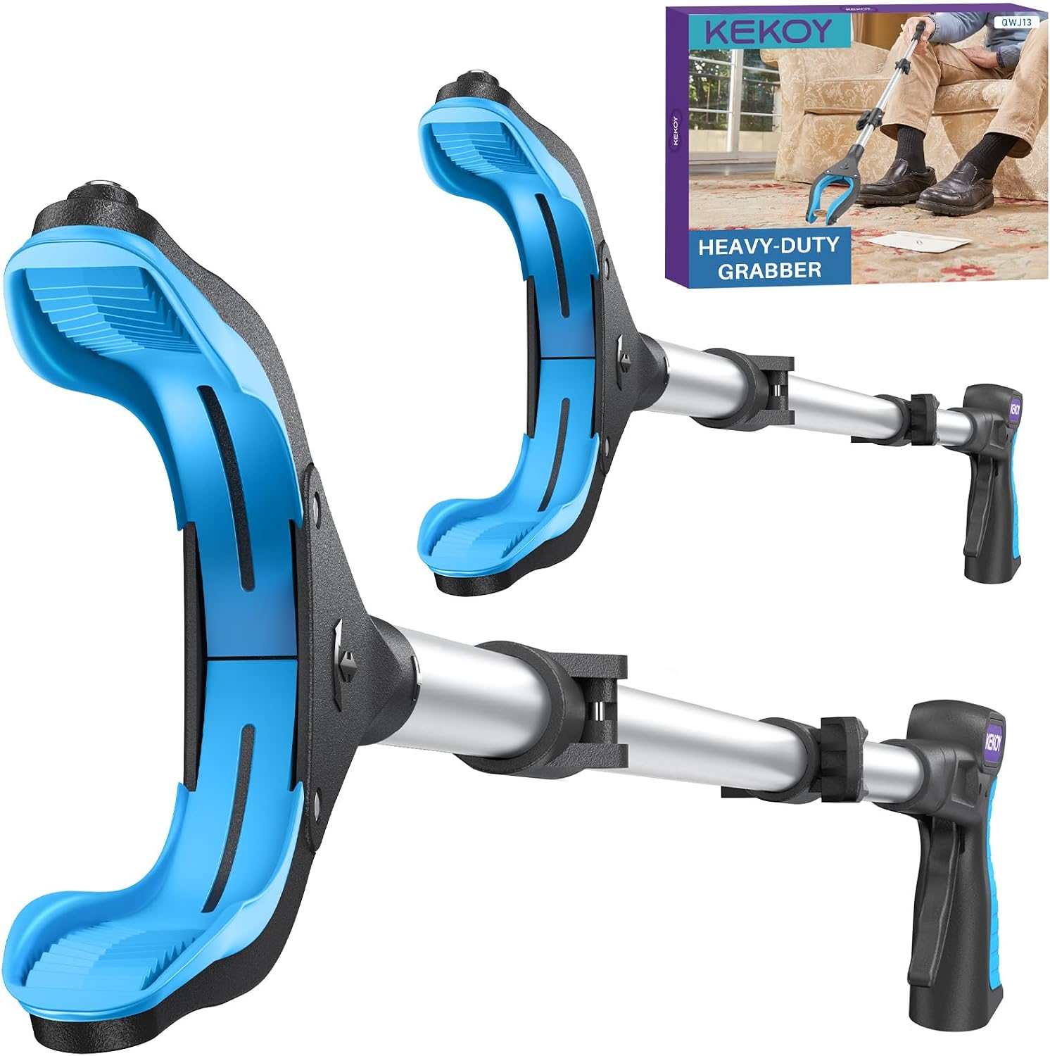 Thumbnail 6 de KEKOY 40-Inch Heavy-Duty Grabber Reacher Tool, 2-Pack, Rotating Jaw