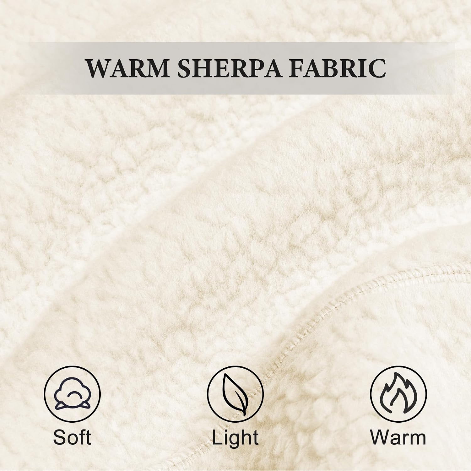 Detalle 2 de Keeliya Women's Quarter-Zip Sherpa Fleece Pullover with Mock Neck and Side Pockets