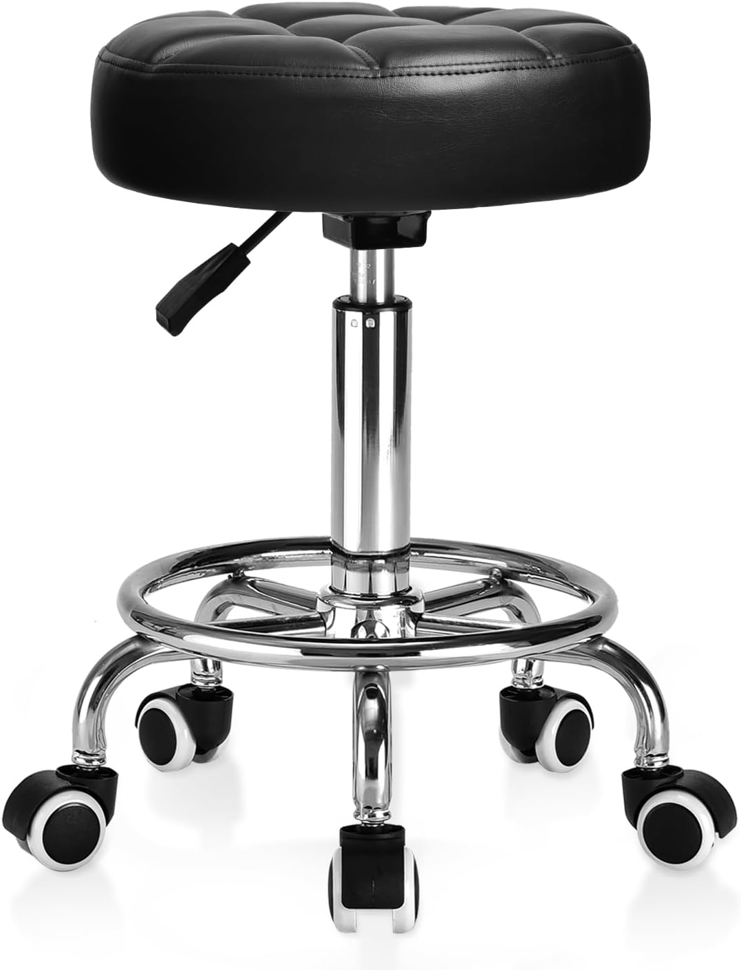 Detalle de Rolling Stool PU Leather Round 14.6" seat