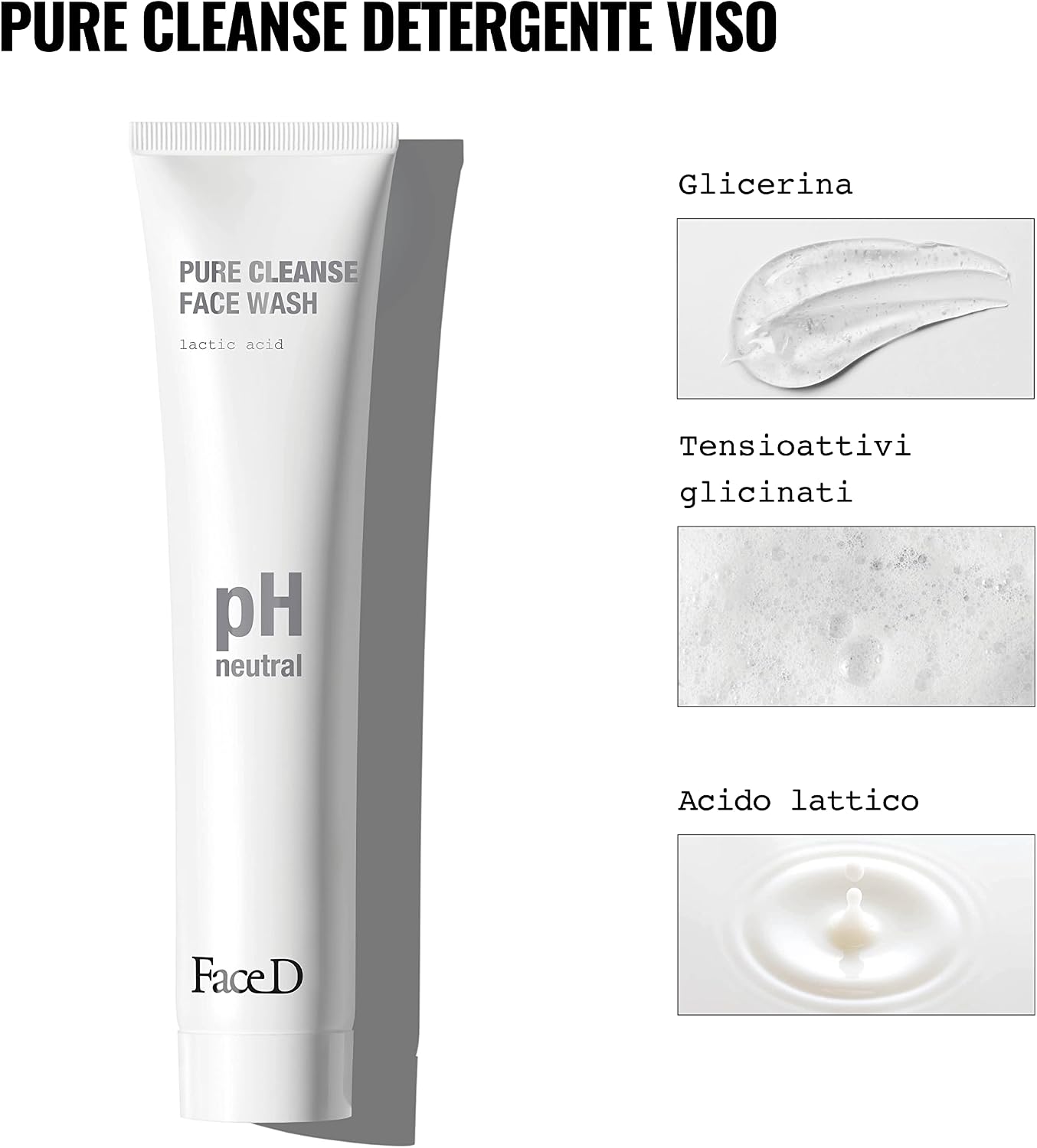 Detalle 2 de Face D Pure Cleanse detergente viso illuminante 125 ml