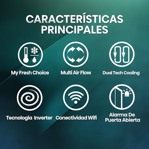 Detalle de Hisense RQ5P470SEIE: Frigorífico Americano Cuatro Puertas con Conectividad WiFi y 483 L