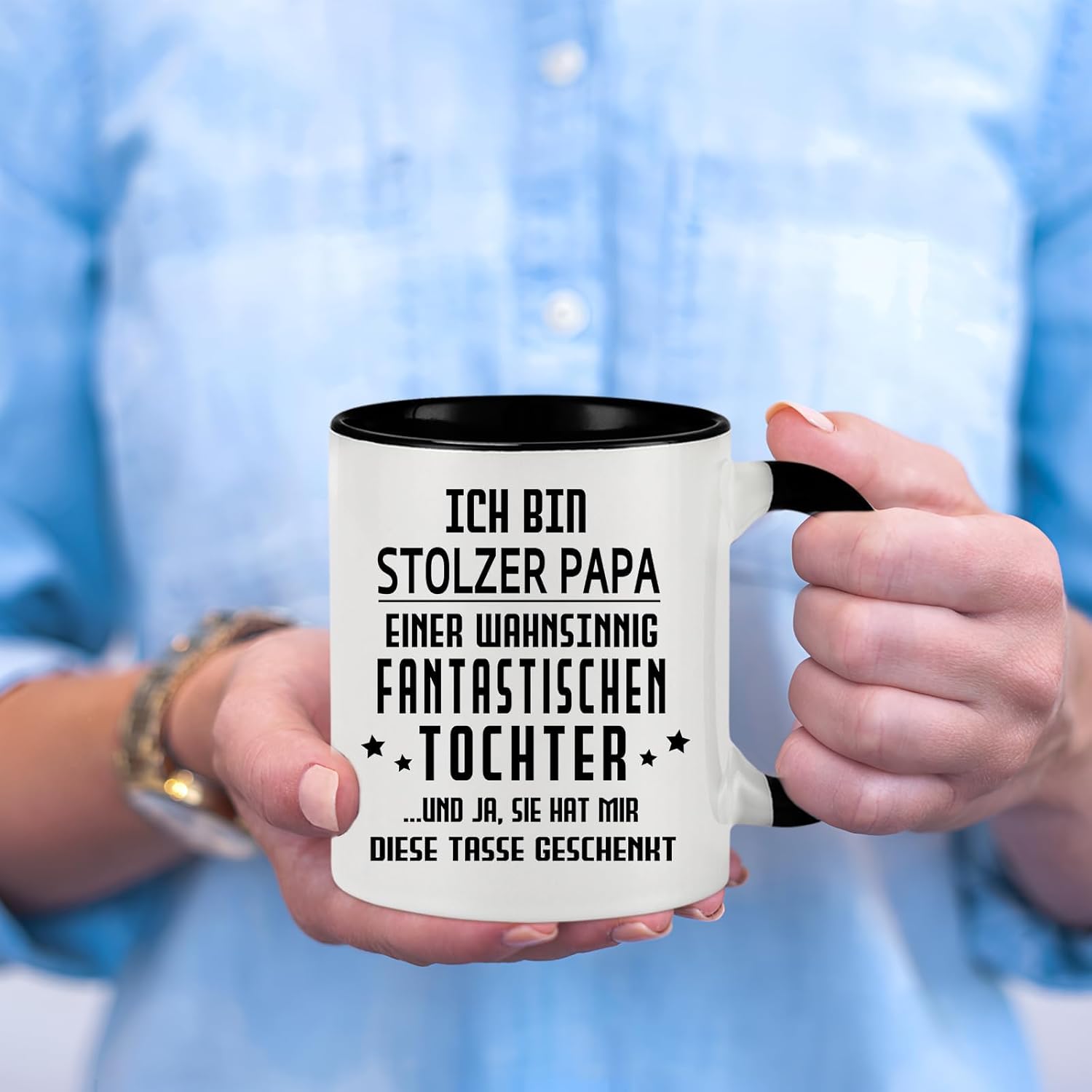 Thumbnail 4 de Diztoud Papa Tasse – 325 ml Kaffeetasse in Schwarz als Vatertags- und Vatergeschenk