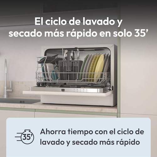 Thumbnail 4 de Candy CP 6E51LW lavavajillas compacto de 6 servicios, 5 ciclos y 51 dB
