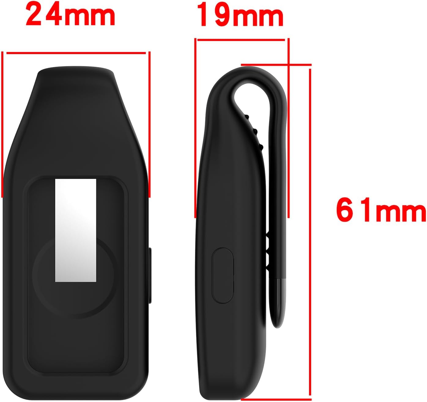 Detalle 2 de AWADUO Universal Clip Buckle Replacement Wristband for Xiaomi Band 10/9/8 (Black)