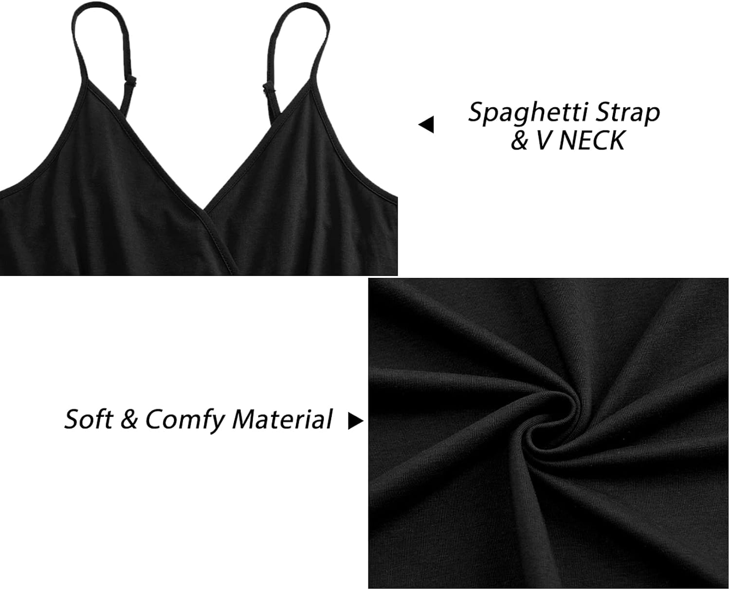 Detalle 1 de Sommerkleid Damen mit V-Ausschnitt und Schlitz
