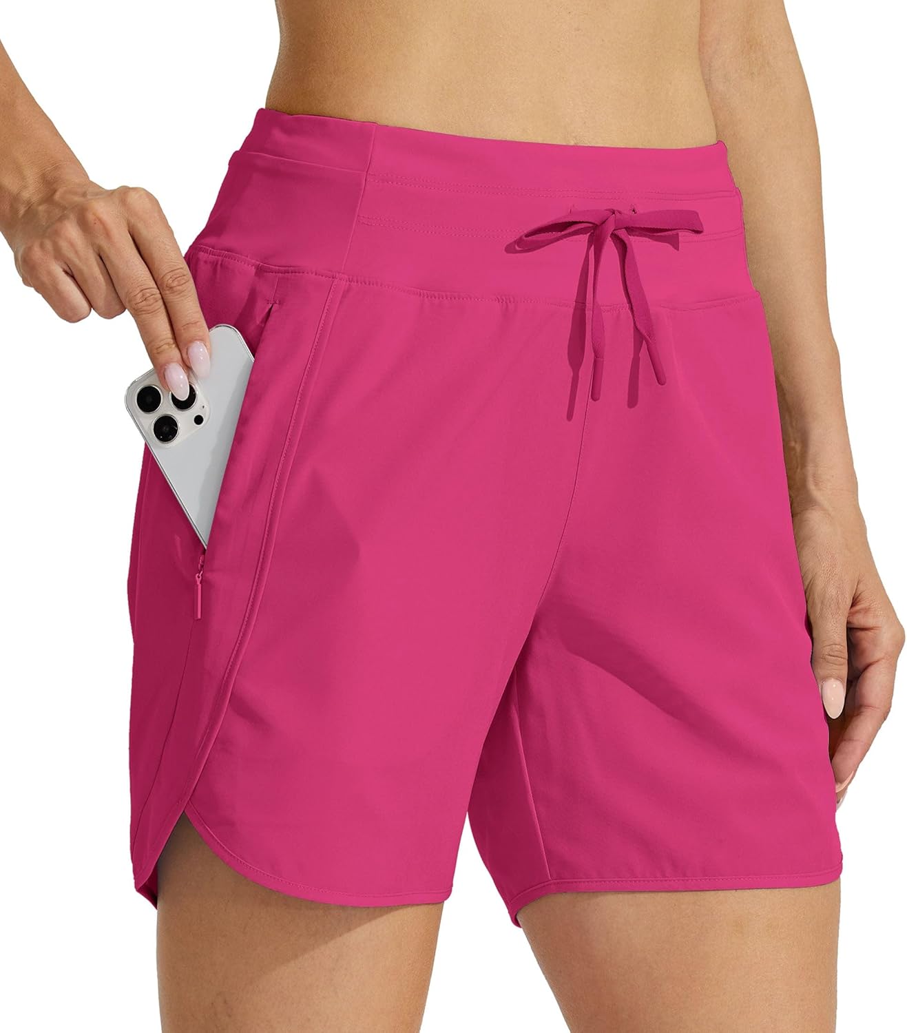 Thumbnail 5 de WILLIT Damen Shorts Sporthose Kurz Laufhose – Schnelltrocknend, hohe Taille, 3 Reißverschlusstaschen