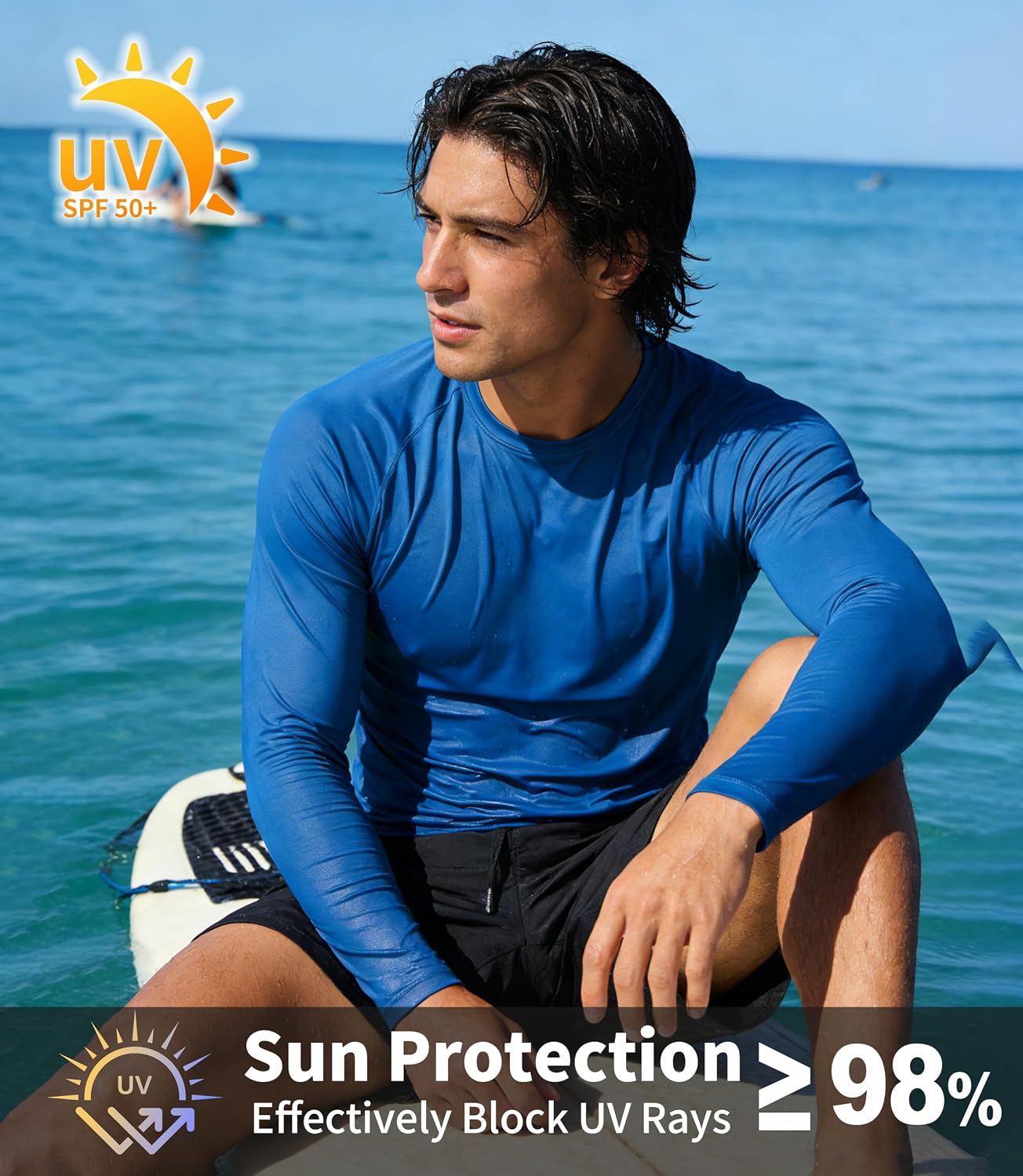 Detalle de ZITY 5 Pack Long Sleeve Shirts for Men with UPF 50+ Sun Protection — Fast Dry, Lightweight Rash Guard