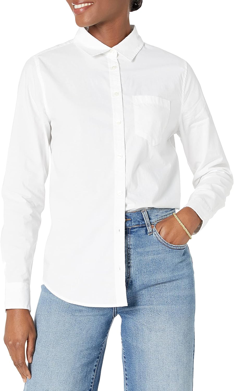 Thumbnail 2 de Amazon Essentials women’s regular-fit long-sleeve poplin button-down shirt