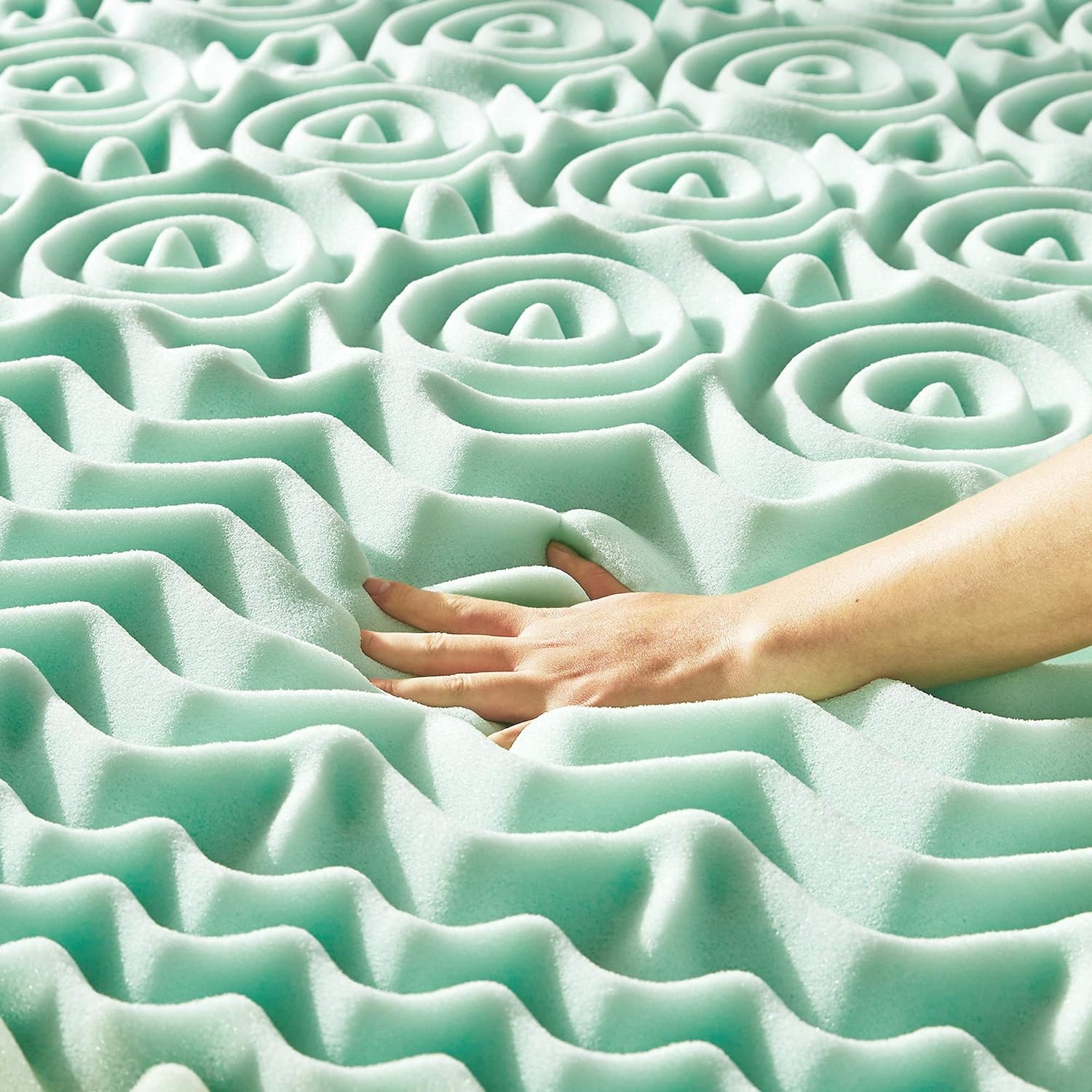 Detalle de Mellow 1.5 Inch 5-Zone Memory Foam Mattress Topper