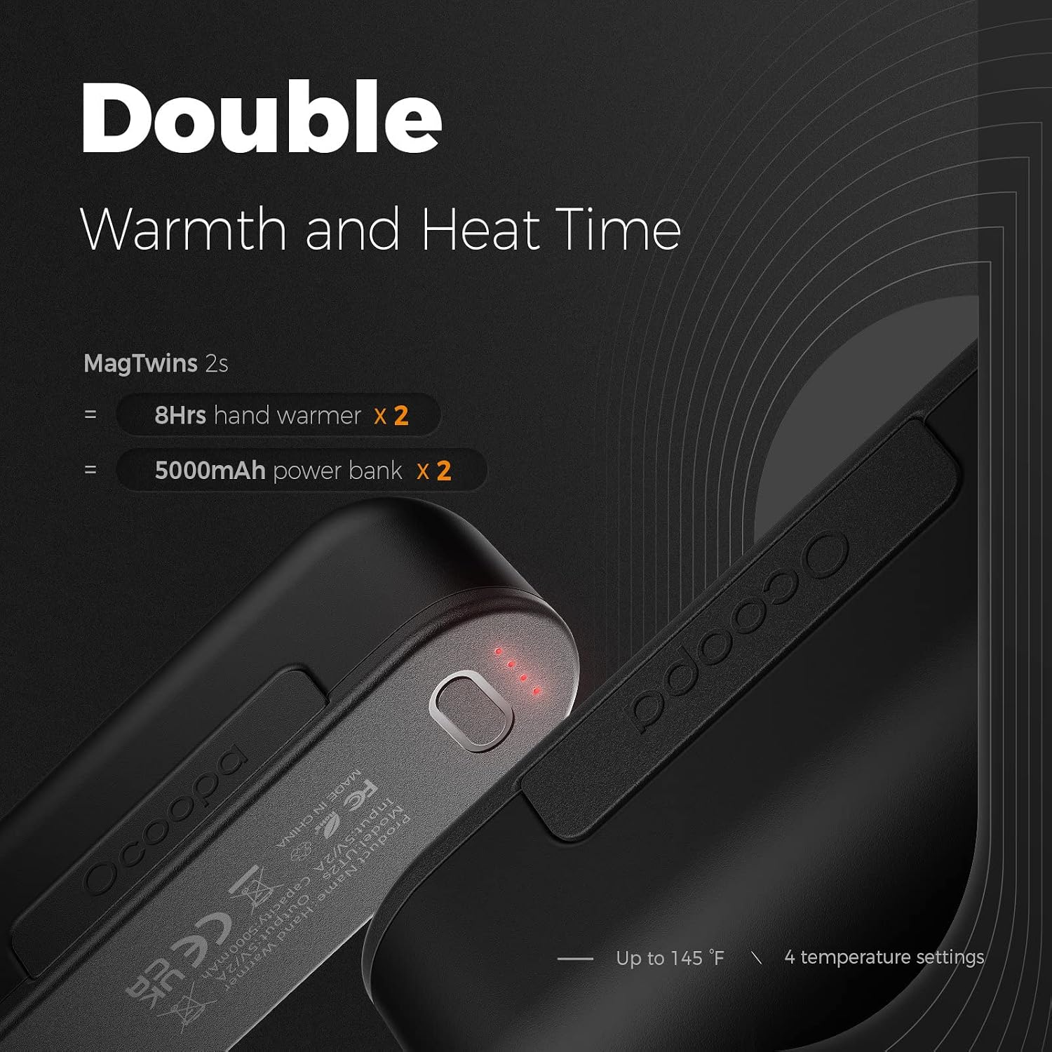 Thumbnail 2 de OCOOPA UT2S Hand Warmers 5000mAh×2 for Gaming