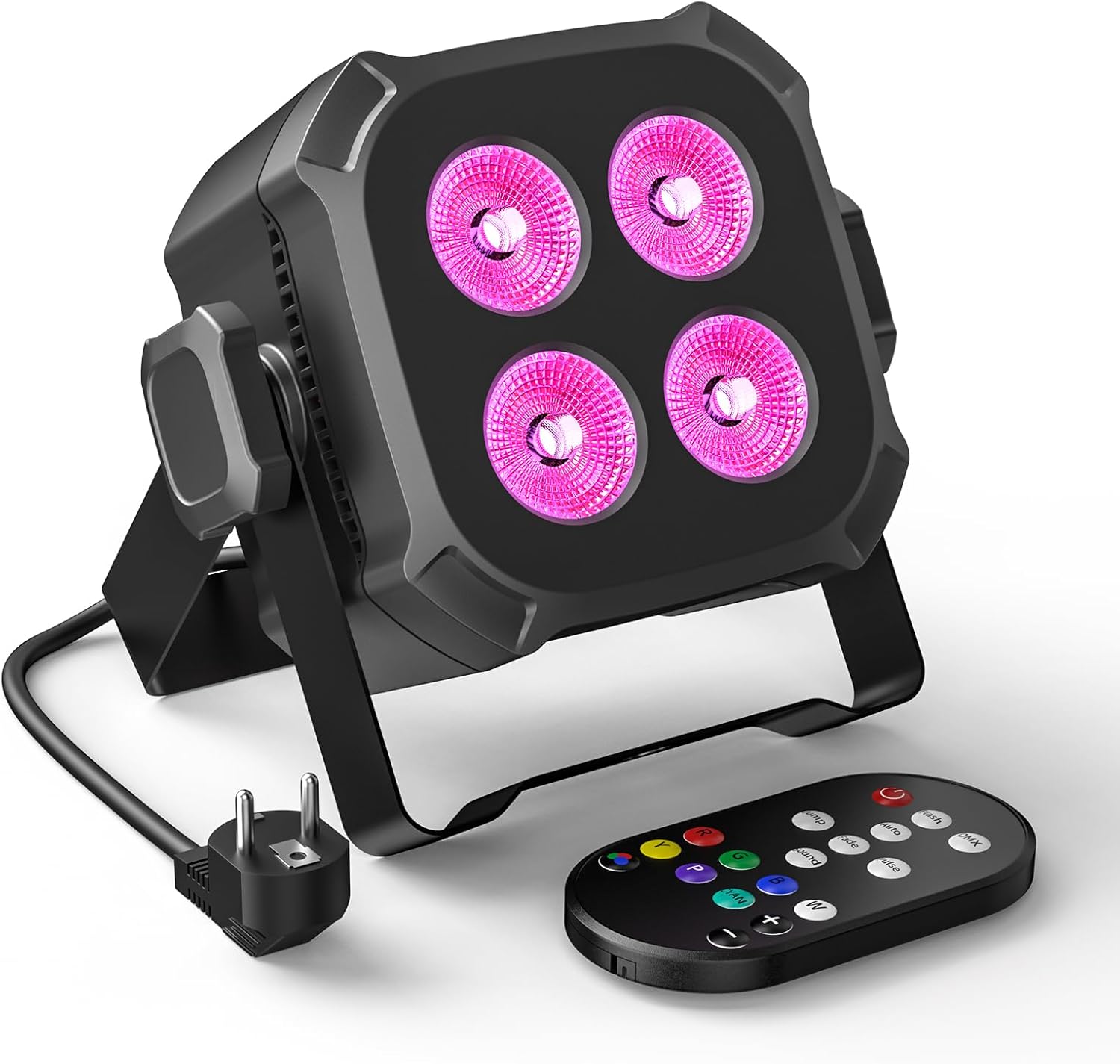 Thumbnail 1 de Rtktoup 4PCS RGBW LED Par Scheinwerfer – 40W DMX 4/8CH, Fernbedienung, tragbar, Partylicht für DJ Bühne Bar Hochzeit