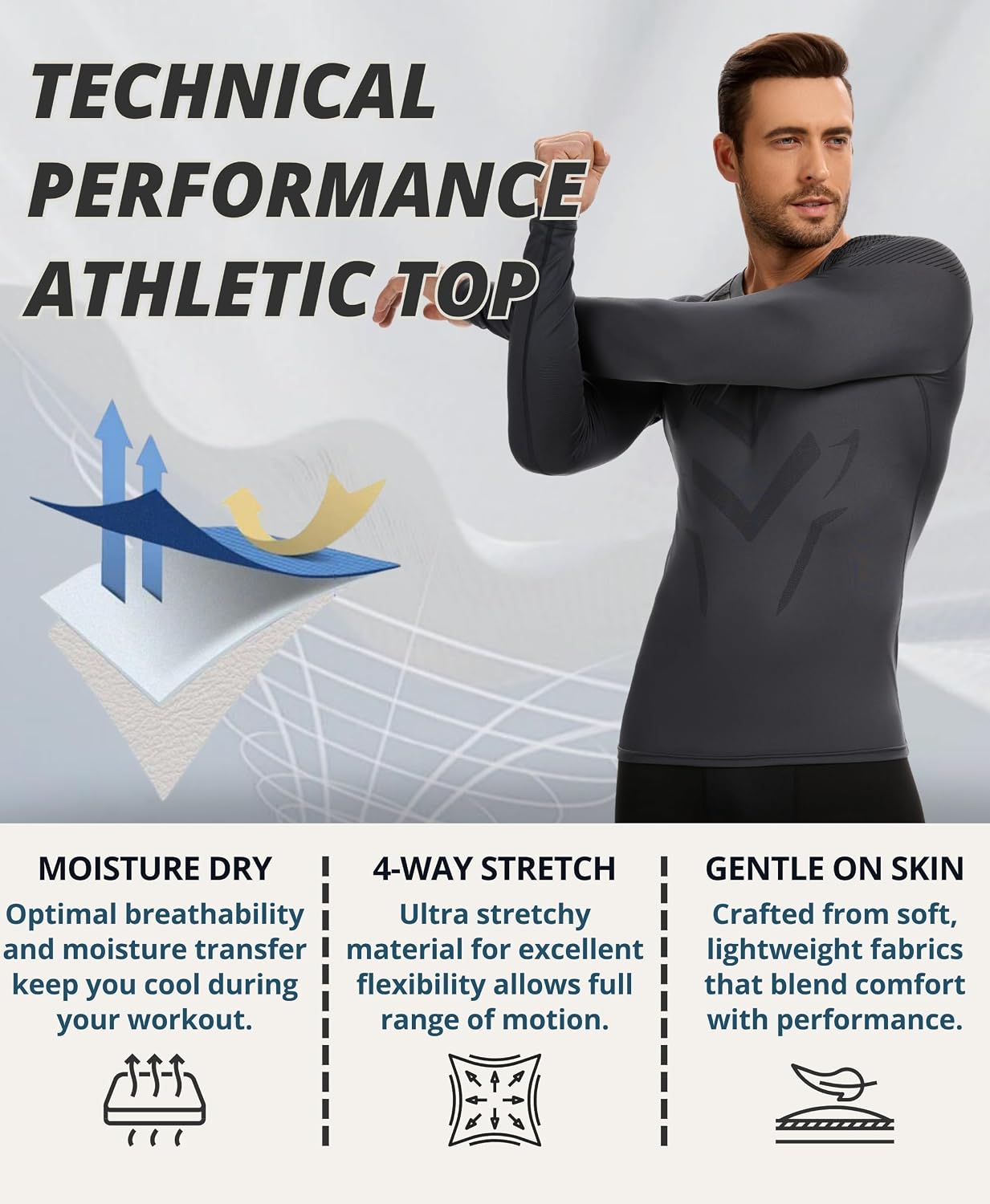 Detalle de AMZSPORT maglia compressione termica uomo