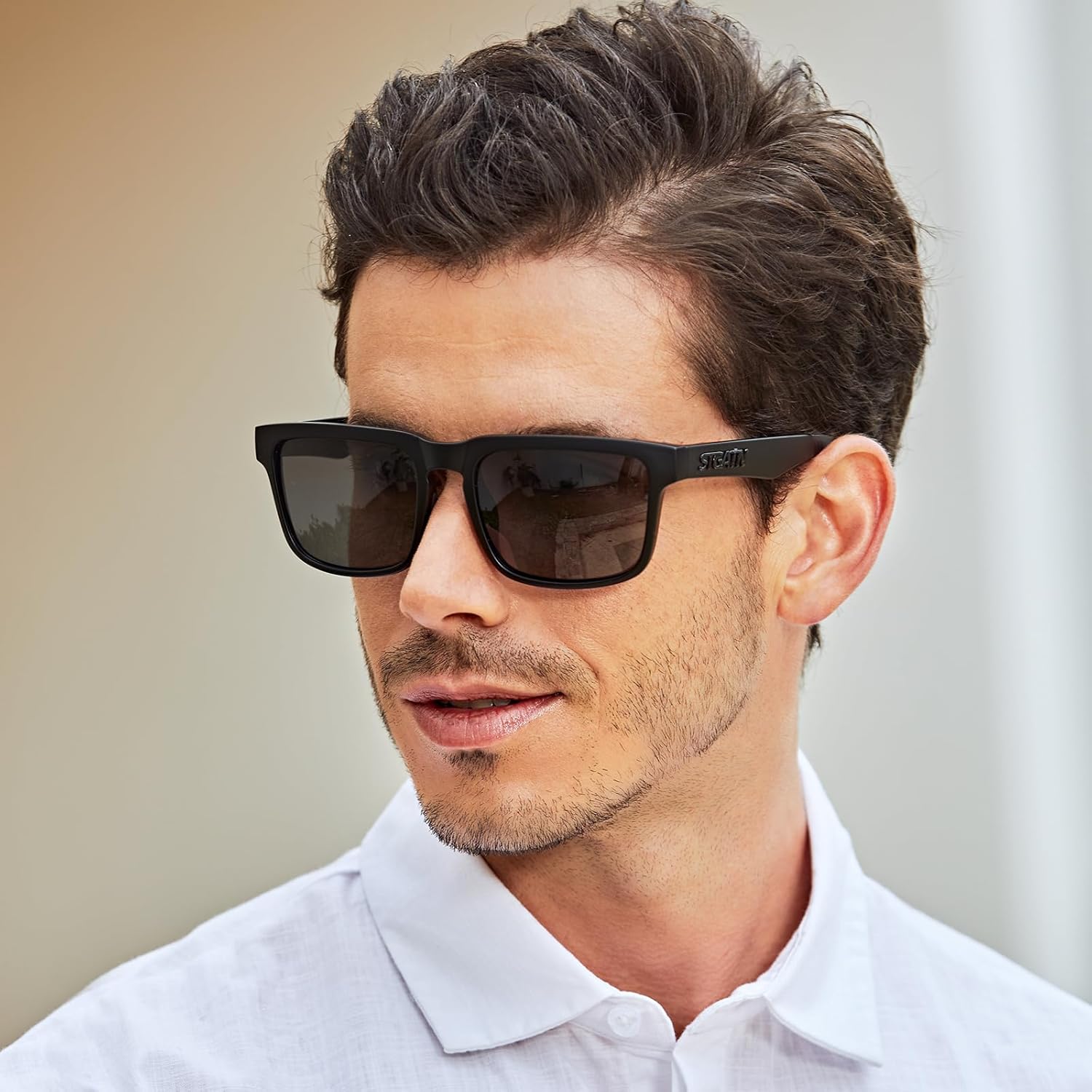 Detalle 2 de STGATN Große Köpfe XL Sonnenbrille Herren – Polarisiert, UV400, TR90, 155 mm