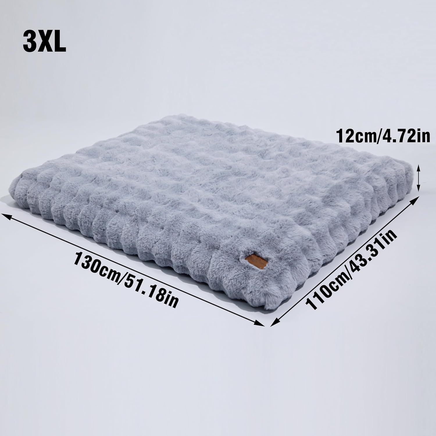Detalle de BingoPaw XXXL Dog Beds Washable: Calming Crate Mattress with Removable Cover