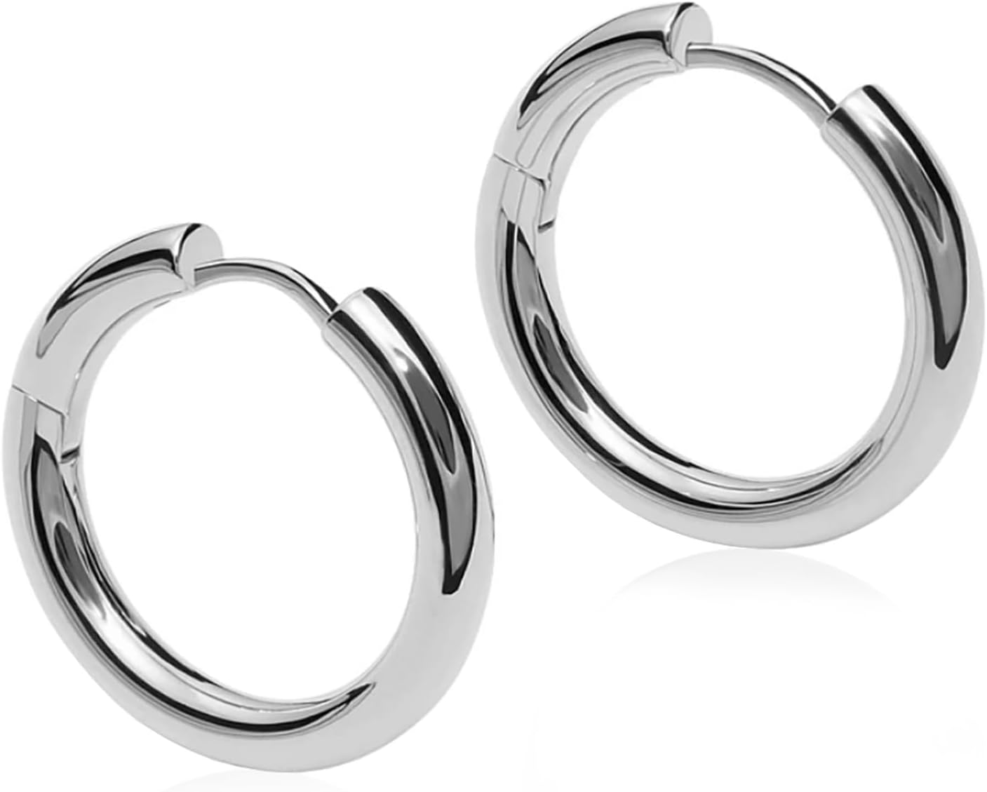 Thumbnail 6 de Silber-Creolen Ohrringe 14 mm, 925 Sterling Silber, 24 kt vergoldet – NOBEL SCHMUCK®