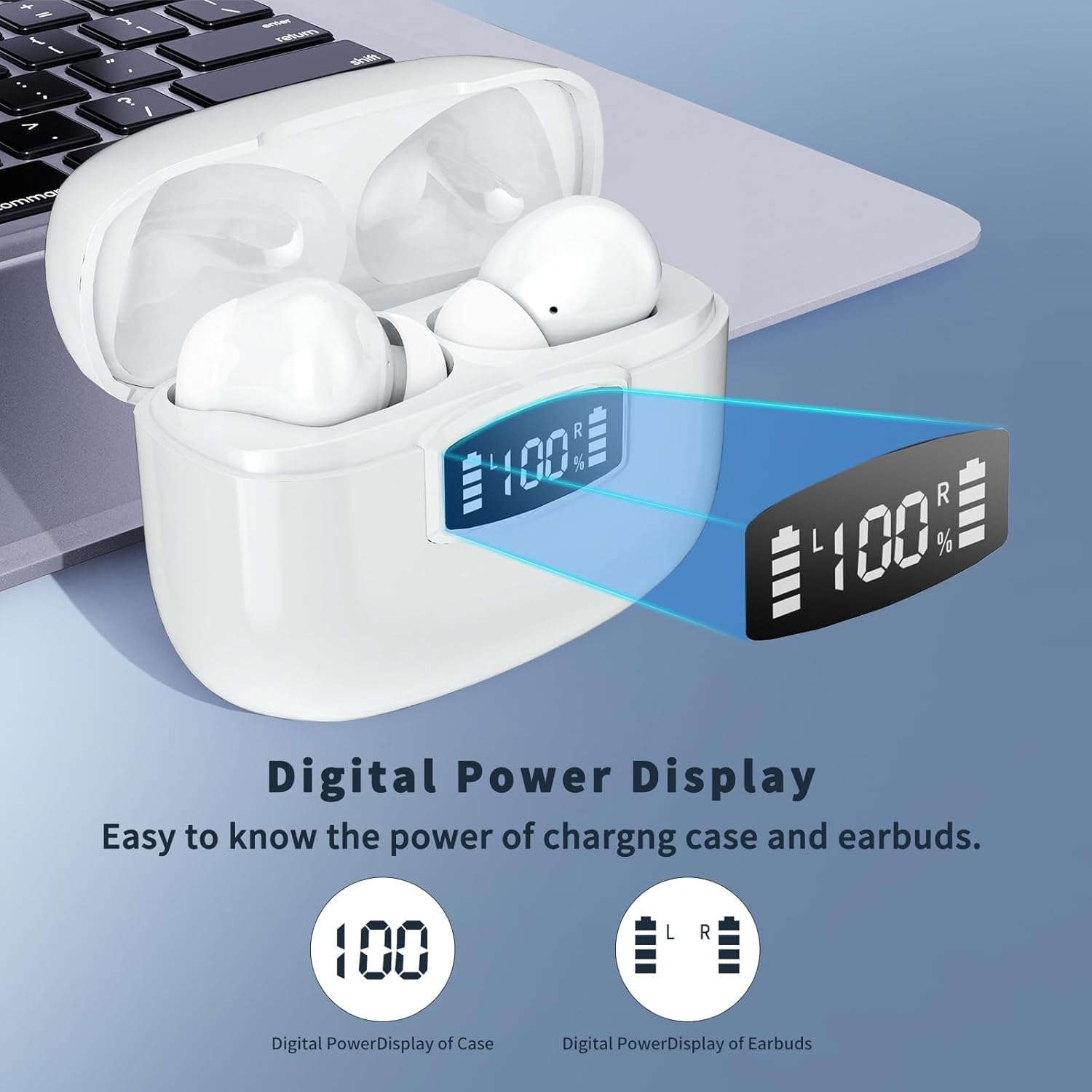 Thumbnail 5 de Wireless Earbuds with Bluetooth 5.3, ENC Noise Reduction and 40H Playtime