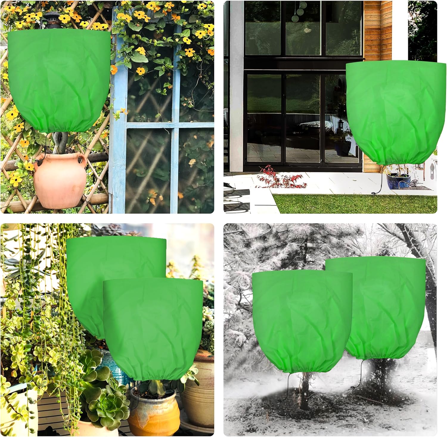 Thumbnail 6 de 2er-Pack große Pflanzenabdeckungen für den Winterschutz (240 x 200 cm) mit Reißverschluss-Kordelzug