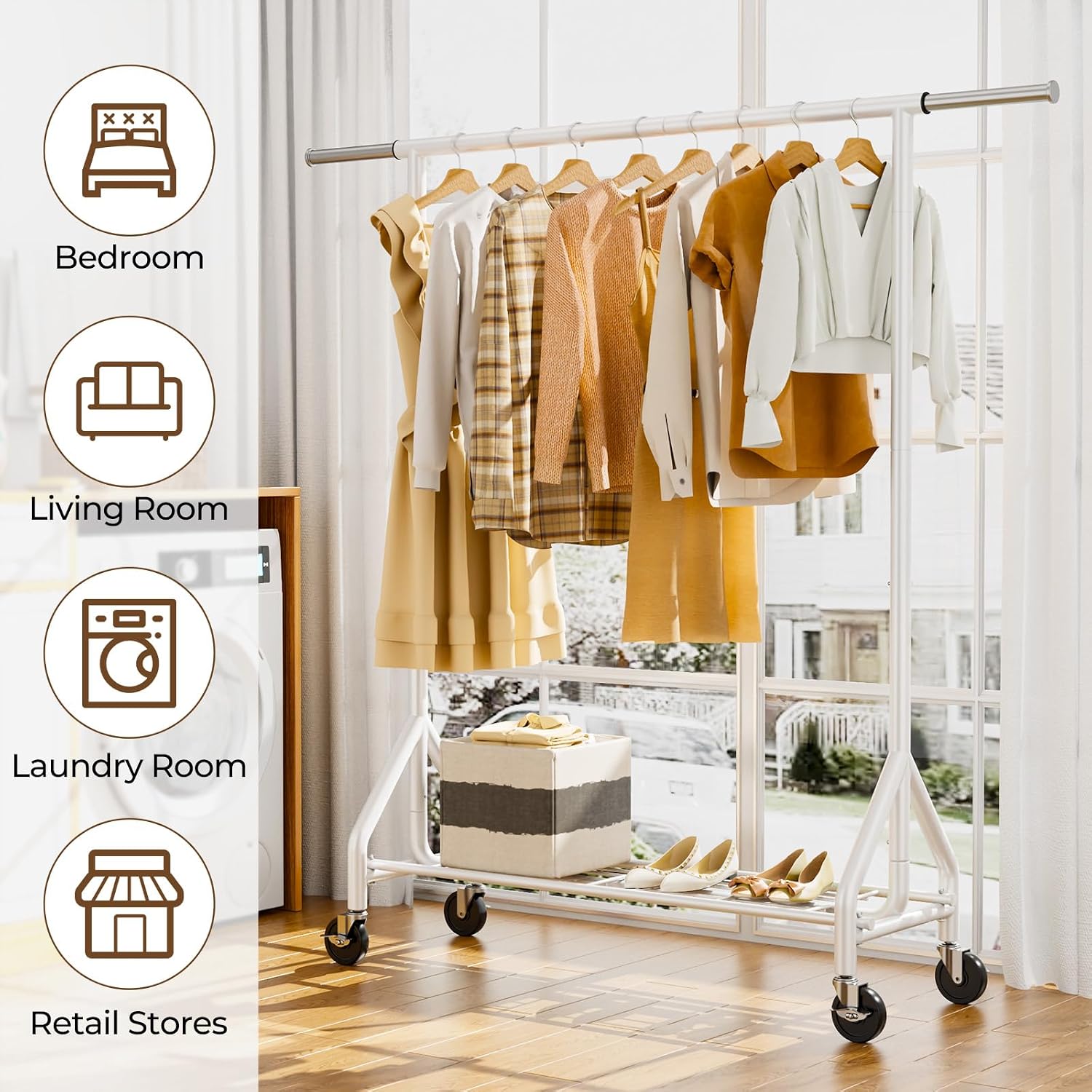 Thumbnail 5 de HYSEYY Heavy Duty Clothes Rack 450 lbs