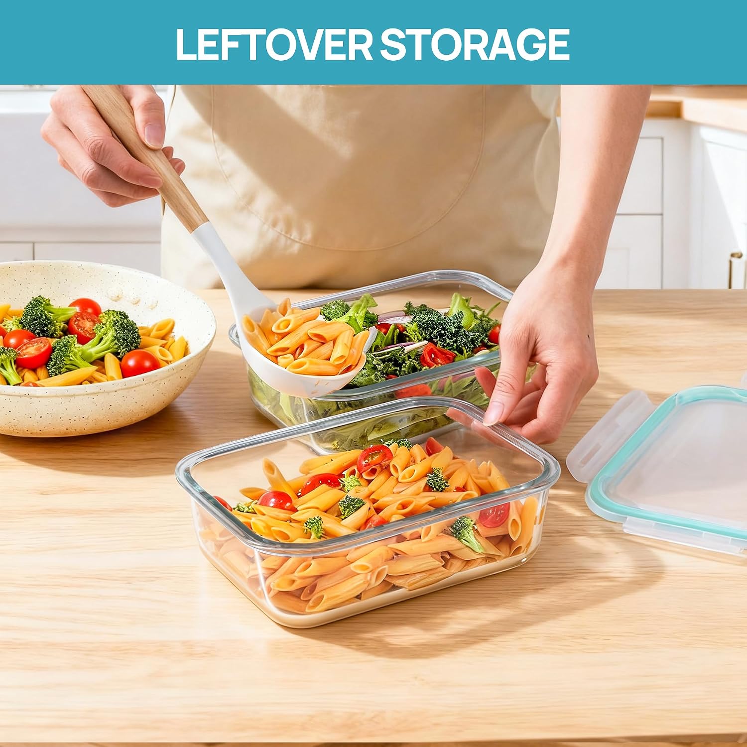 Thumbnail 4 de Vtopmart Glass Food Storage Containers, 1,500 mL