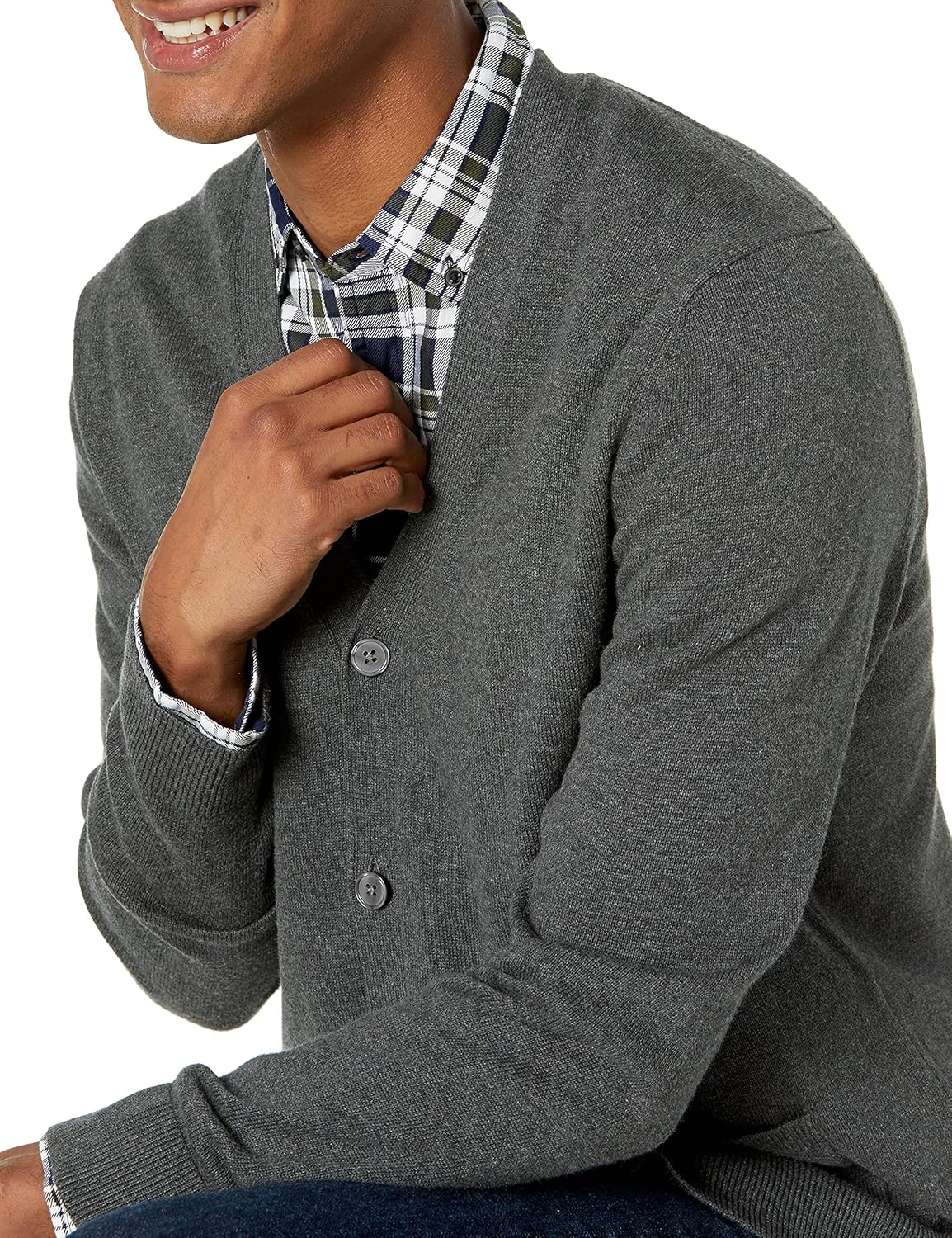 Thumbnail 4 de Amazon Essentials Cardigan in cotone da uomo con scollo a V e chiusura a bottoni