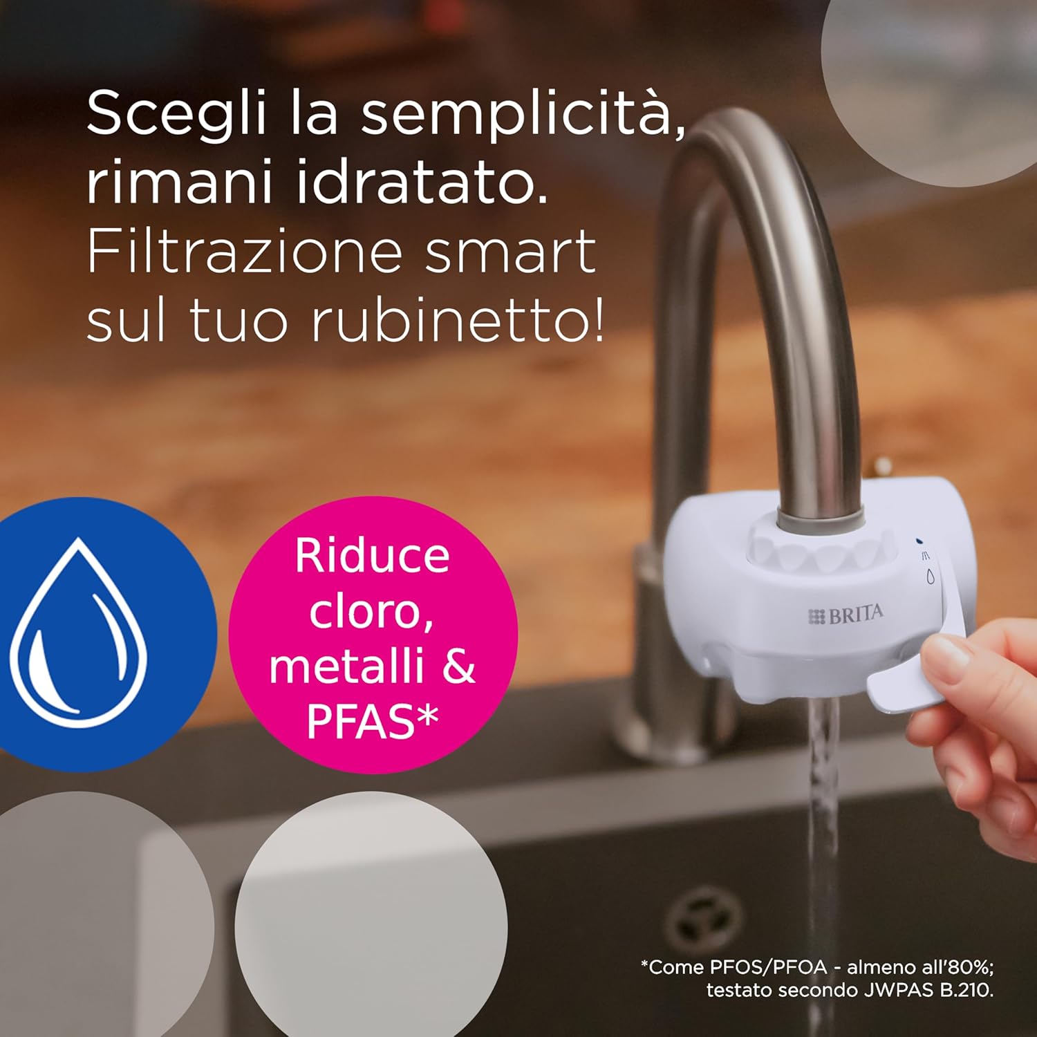 Thumbnail 1 de BRITA ON TAP V: filtro rubinetto in 4 stadi con indicatore manuale, compatibile Ø22/24 mm