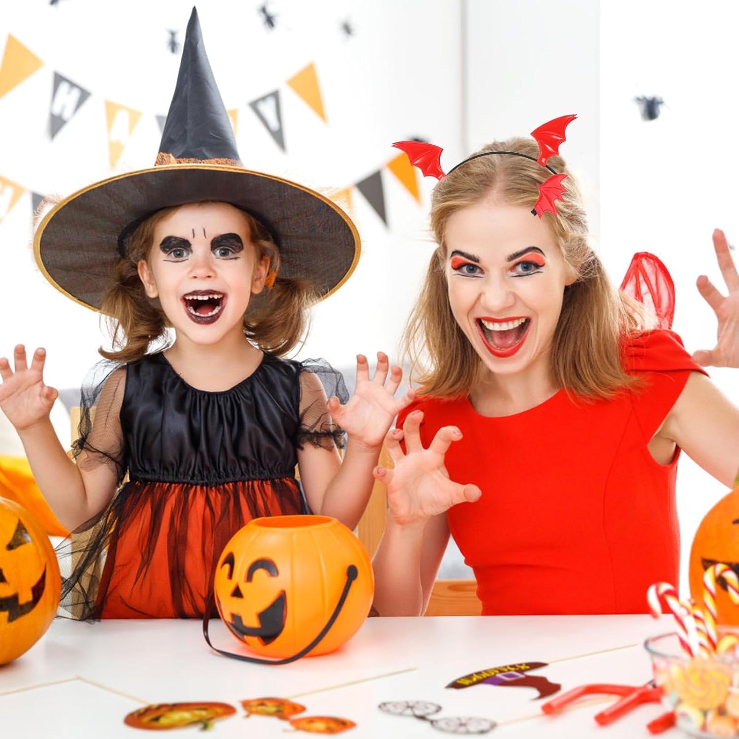 Thumbnail 6 de Ling & Bai Halloween Bat Headbands and Bat Ear Hair Clips for Women