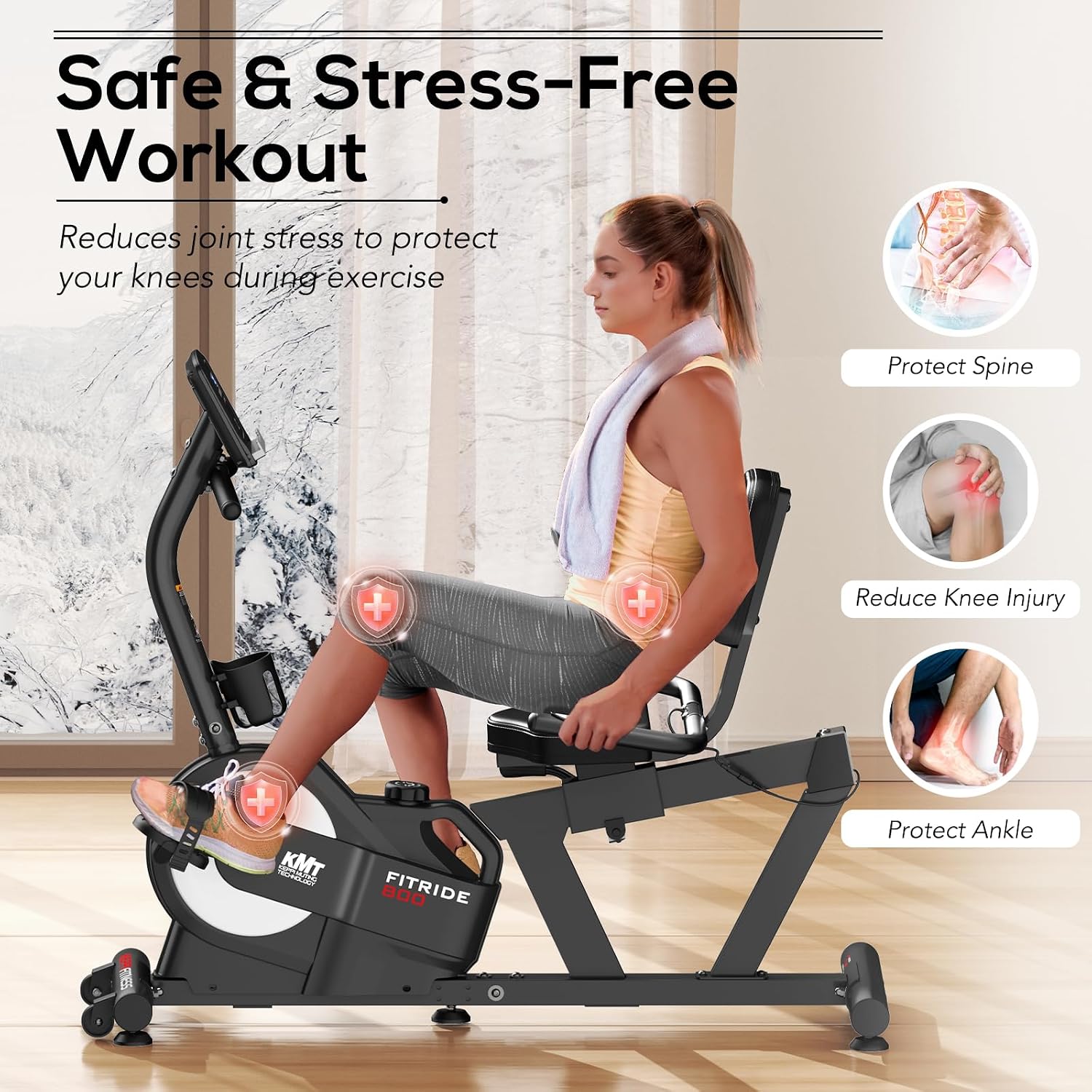 Thumbnail 3 de Keppi Fitness FITRIDE800 Recumbent Exercise Bike, 8 Magnetic Resistance Levels