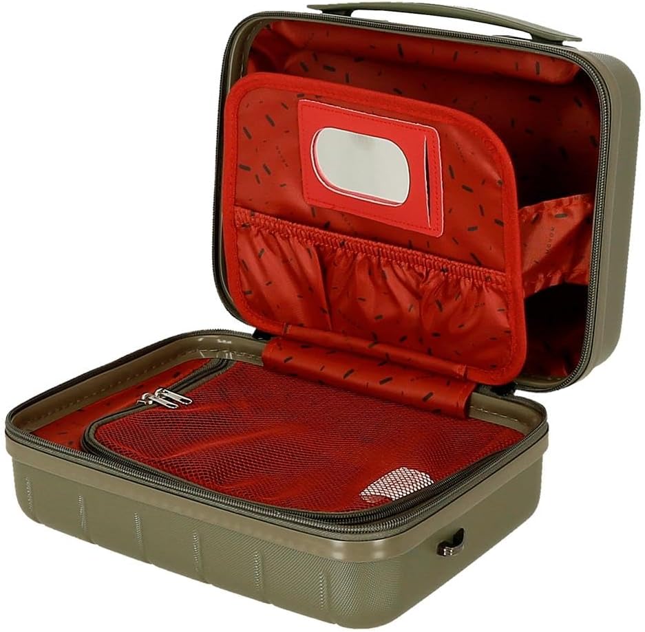 Detalle de MOVOM Wood beauty case da cabina in ABS con doppio scomparto e specchio