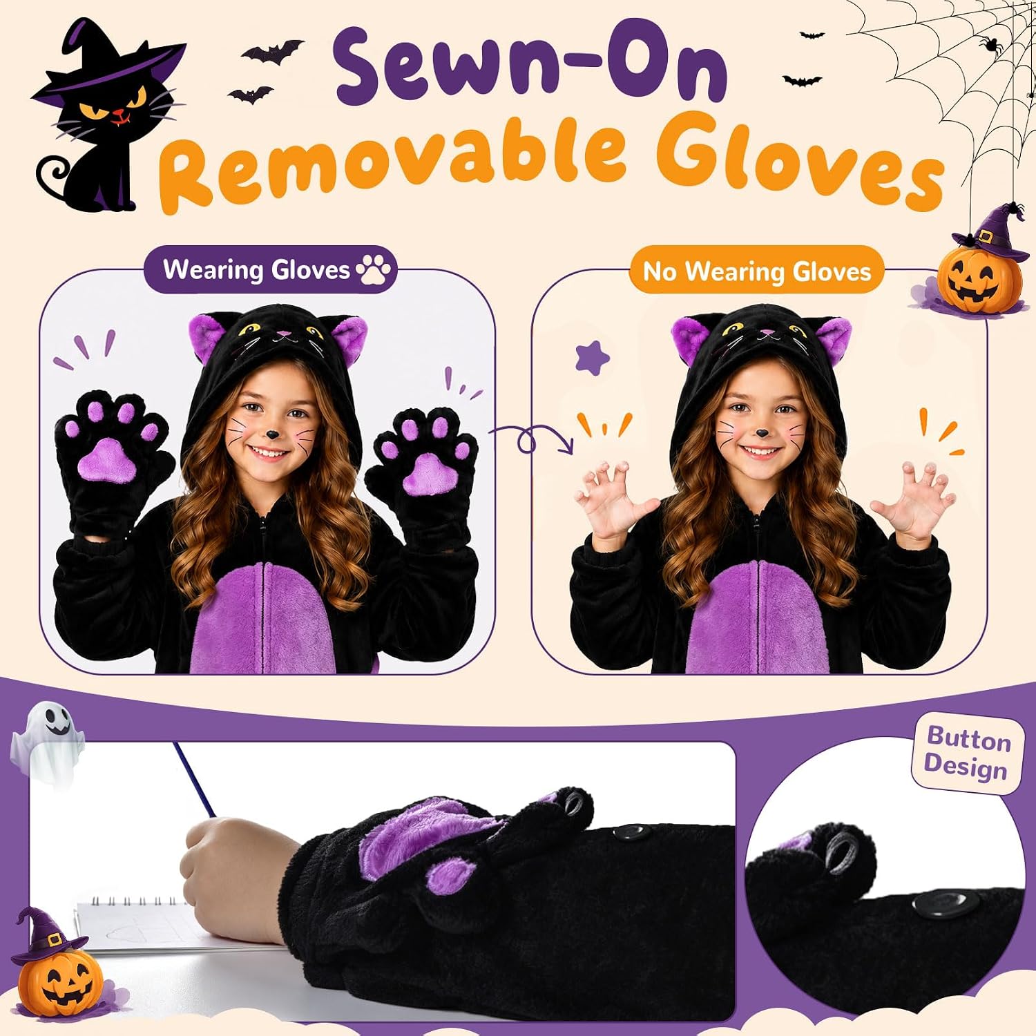 Detalle 2 de Black Cat Costume for Girls