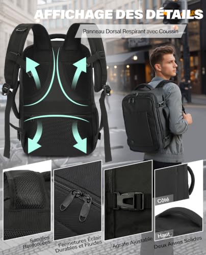 Thumbnail 4 de VANKEV Bagage Cabine 45x36x20 cm – Sac à Dos Voyage TSA Approuvé pour EasyJet