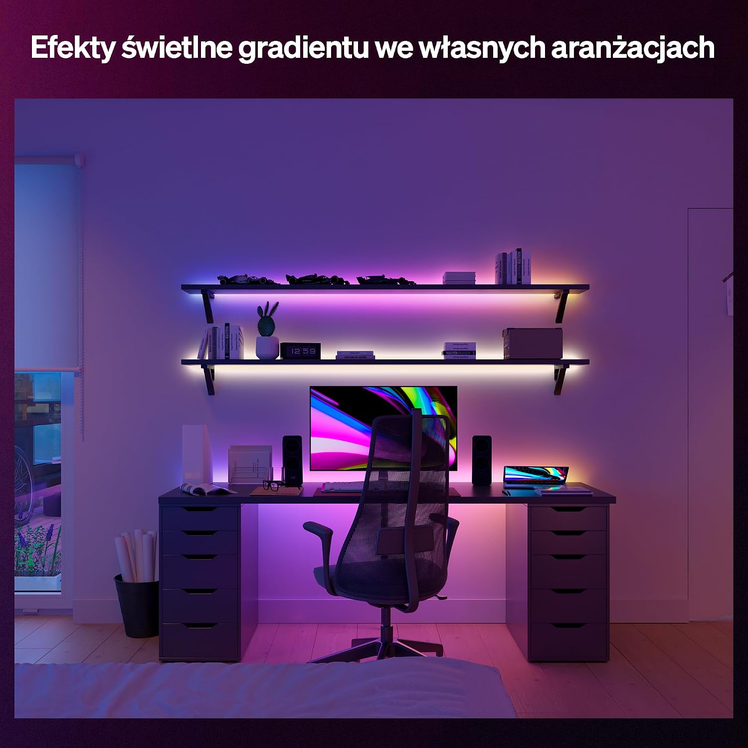 Detalle 1 de Philips Hue 929004294901 Flex – 5-metrowa taśma LED RGBIC do wnętrz