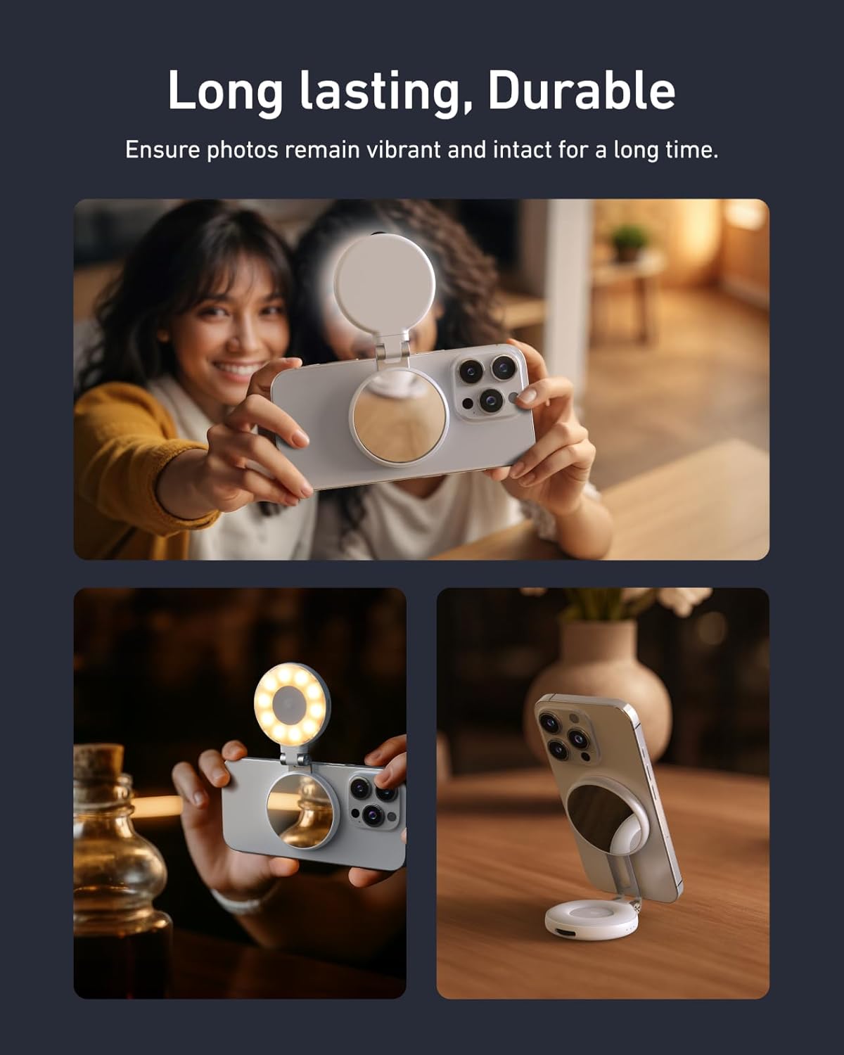 Thumbnail 6 de TELESIN C03 Luce per Selfie magnetica con specchio: illuminazione professionale in un accessorio ultraleggero