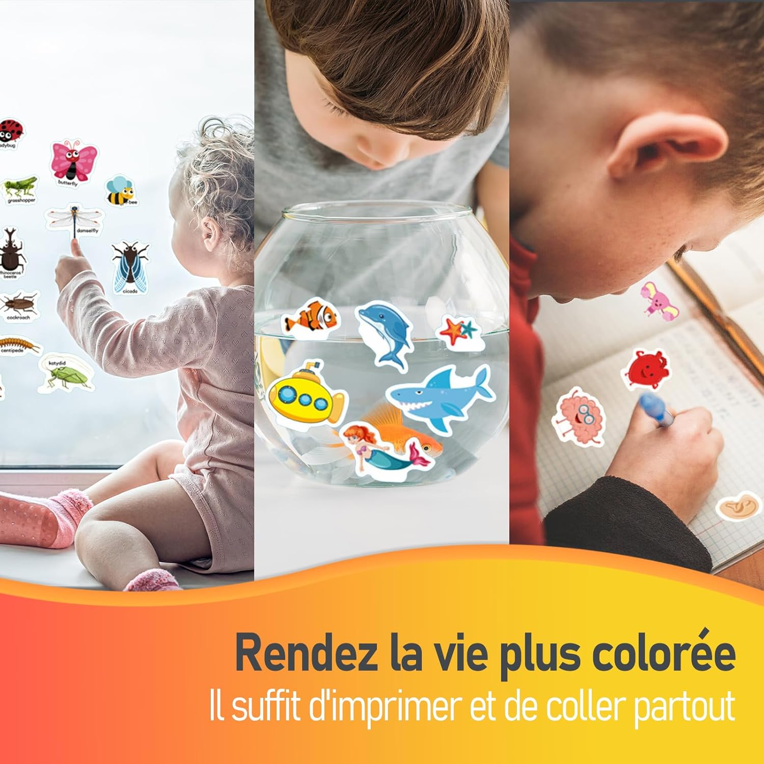 Thumbnail 6 de Tixlux – 15 feuilles de papier autocollant vinyle A4 brillant pour imprimante jet d’encre