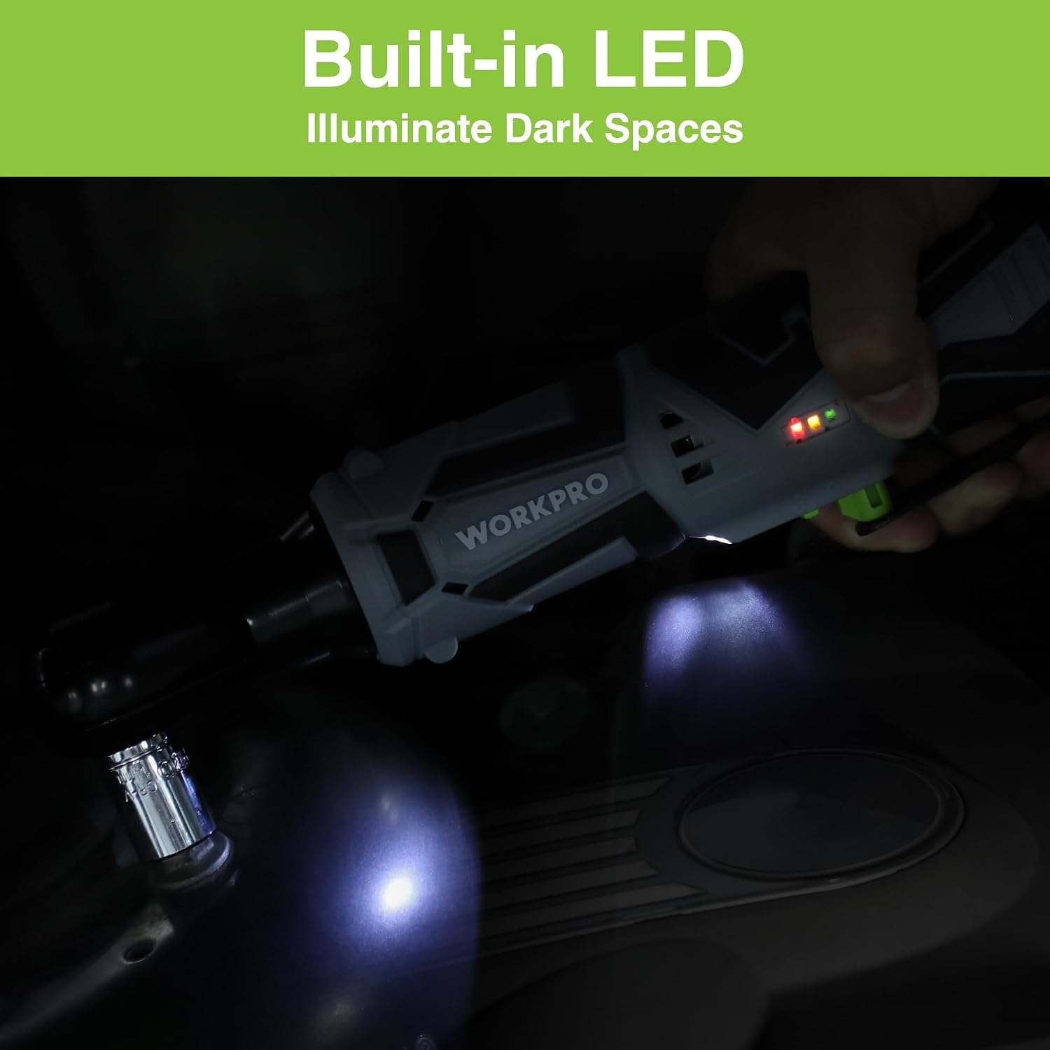 Thumbnail 4 de WORKPRO Llave de Trinquete Eléctrica 12V 55 N·m