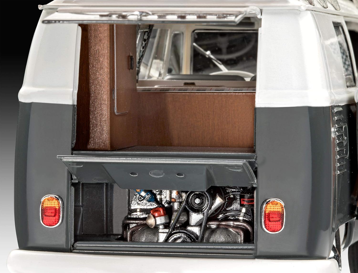 Thumbnail 5 de Revell 07674 Volkswagen VW T1 Bulli Camper – Modellbausatz 1:24, unlackiert, für Experten