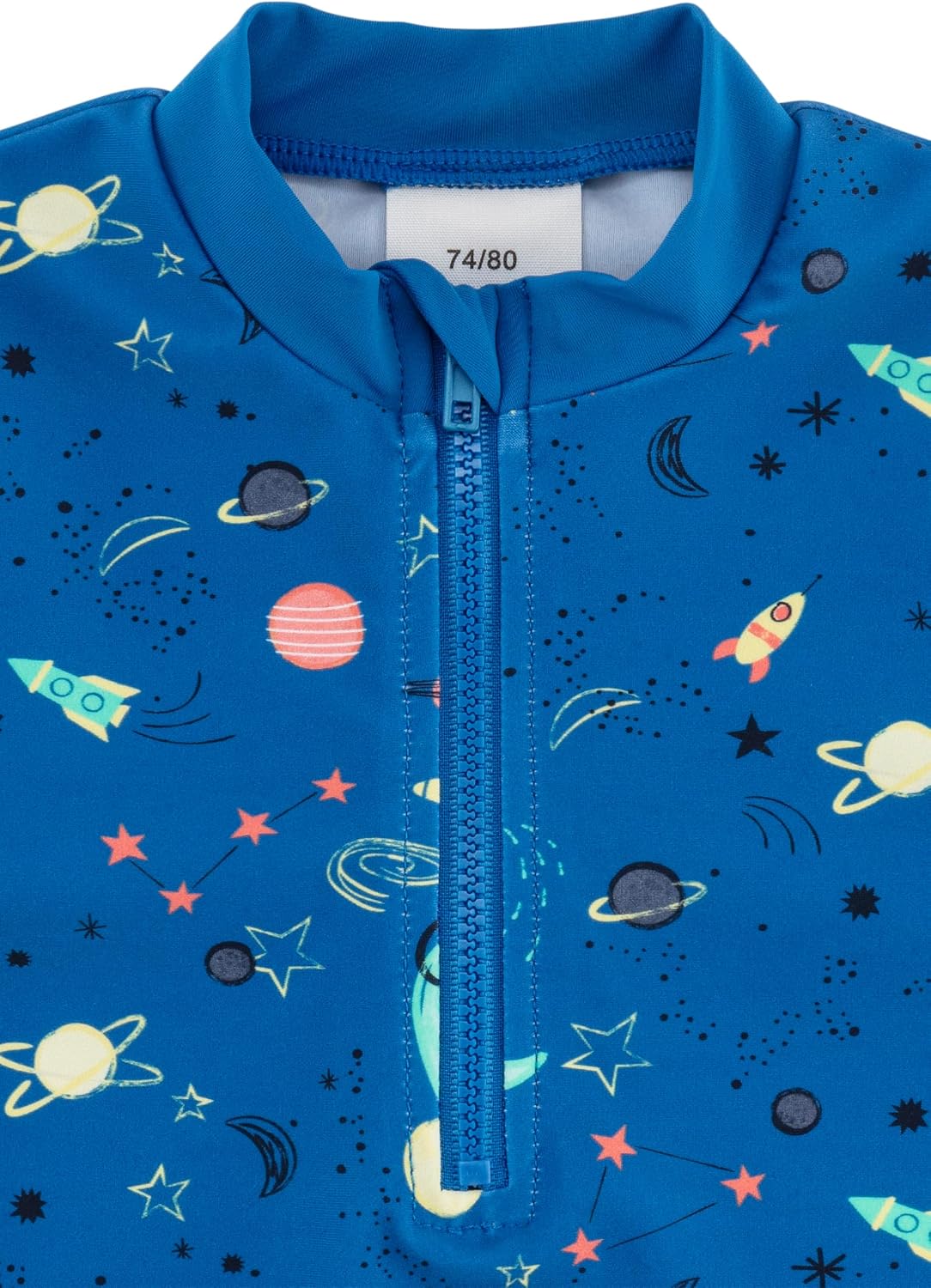 Detalle de Sterntaler Jungen Badeshirt Langarm Weltraum Druck, Königblau – Größe 104