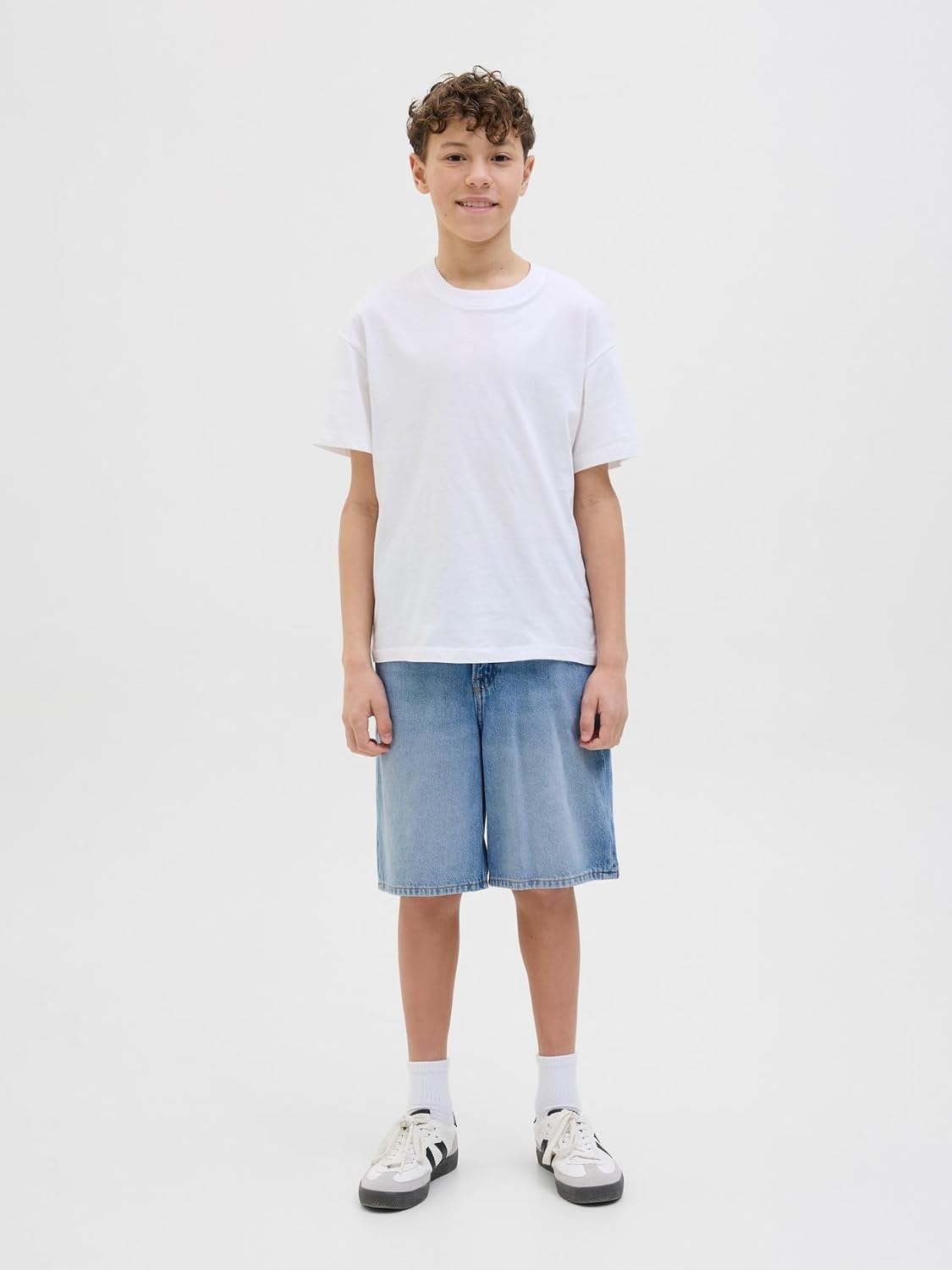Detalle de JACK & JONES Boy Jeans-Shorts Loose Fit – Juniorgröße, robust und leger