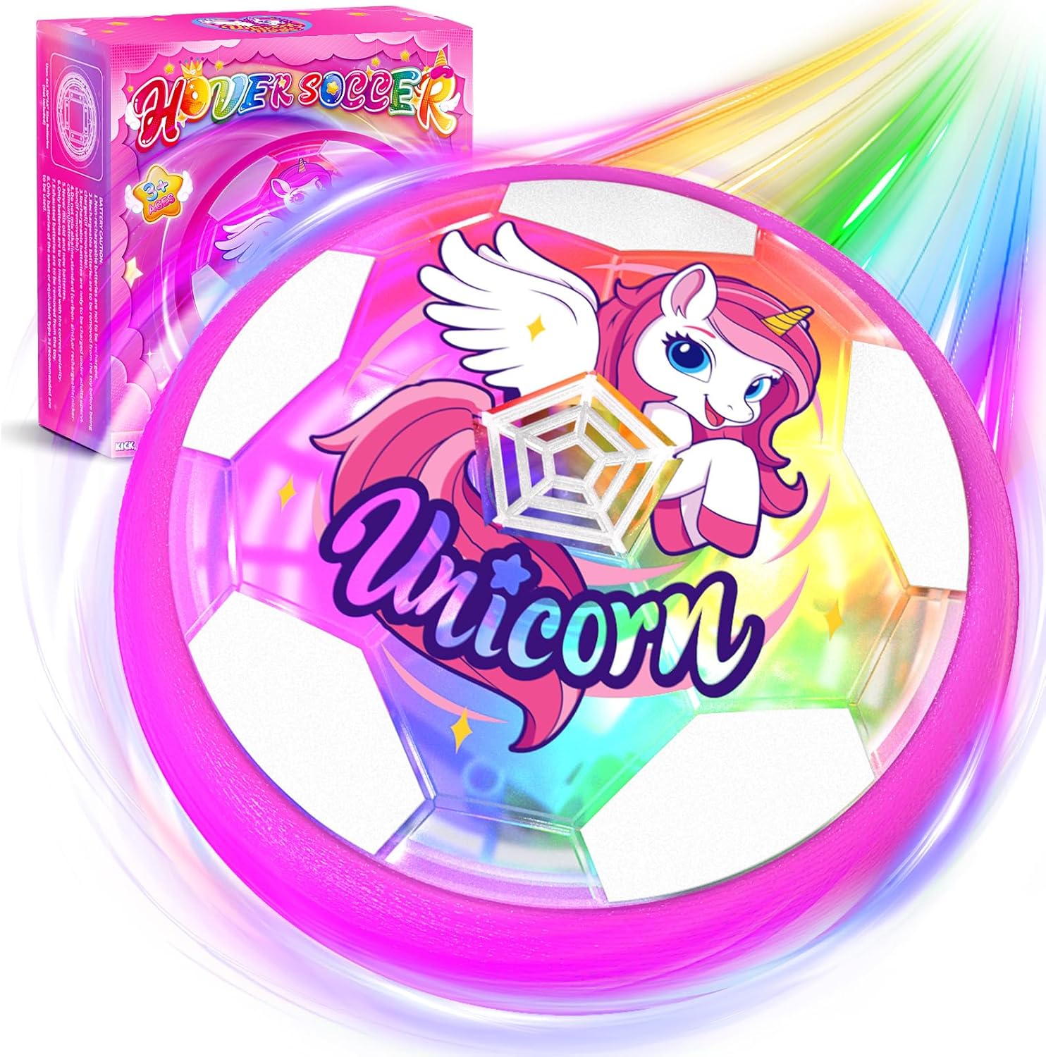 Unicorno pallone da calcio luminoso a base d’aria Giochi Bambina (3-12 anni) – regalo a tema licorna