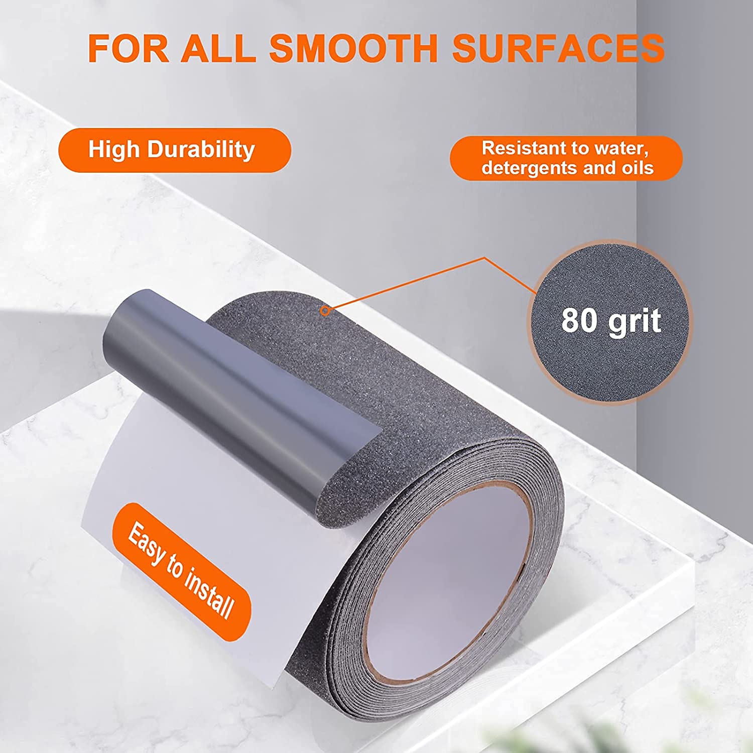 Thumbnail 1 de OQingluan Bande Antidérapante Escalier Gris 10 cm x 18 m