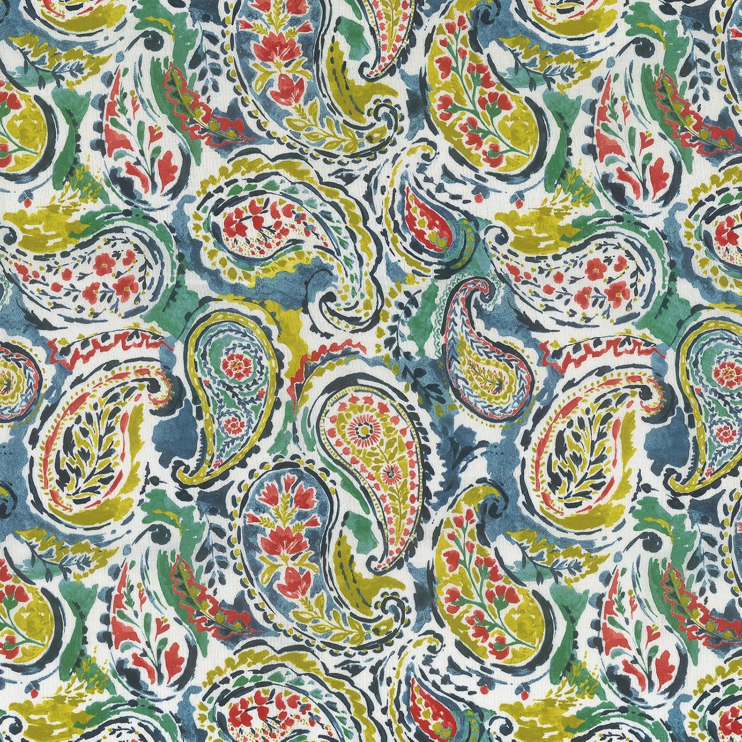 Detalle 1 de LVTXIII Paradise Paisley Outdoor Lumbar Pillow Covers, Set of 2, 12" x 20