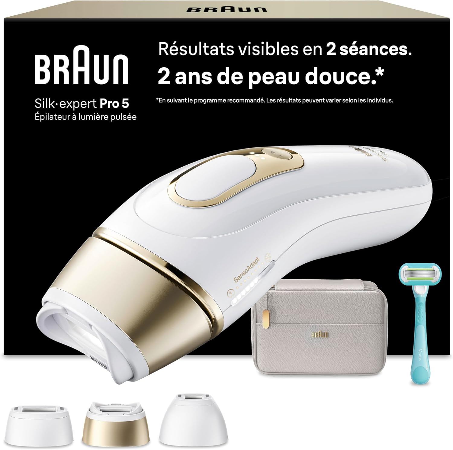 Detalle de Braun Silk·expert Pro 5 (PL5311) : épilateur IPL Lumiere Pulsee smart pour réduire durablement les poils à domicile