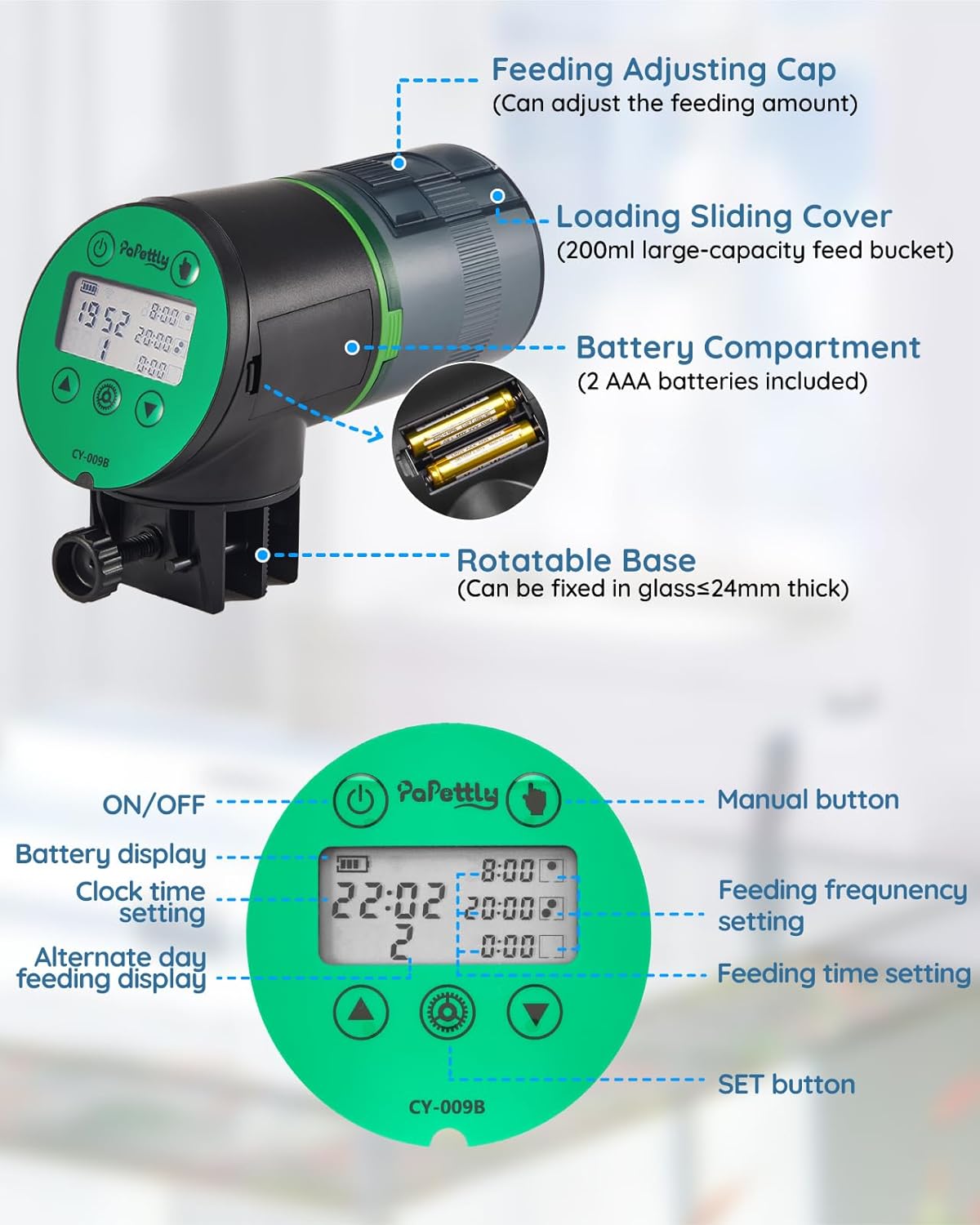 Thumbnail 6 de Automatic fish feeder timer 200ml