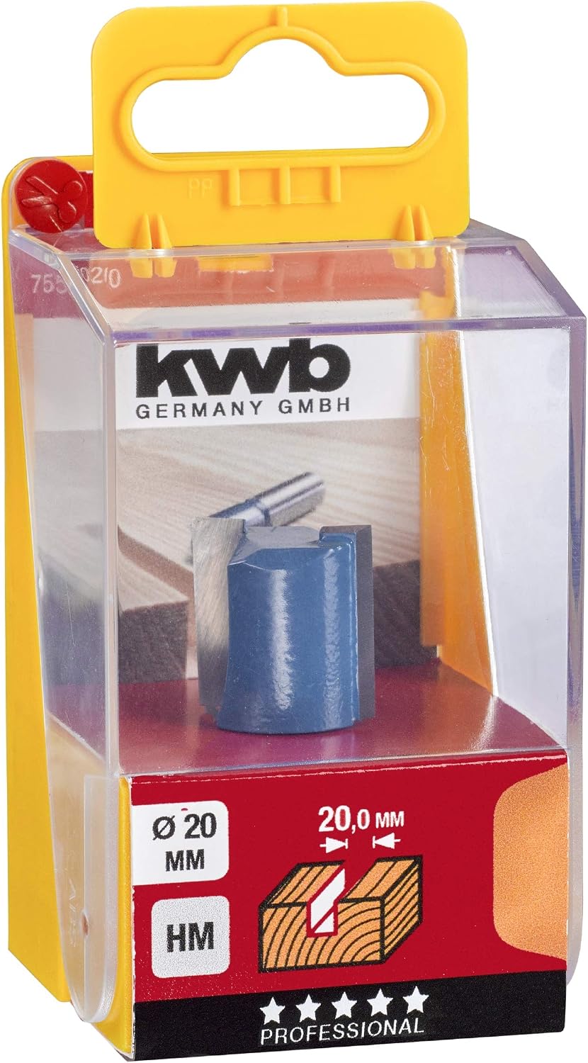 Thumbnail 4 de kwb HSS Nutfräser Ø 20 mm – Hartmetallbestückt, 8 mm Spanschafft für exaktes Fräsergebnis