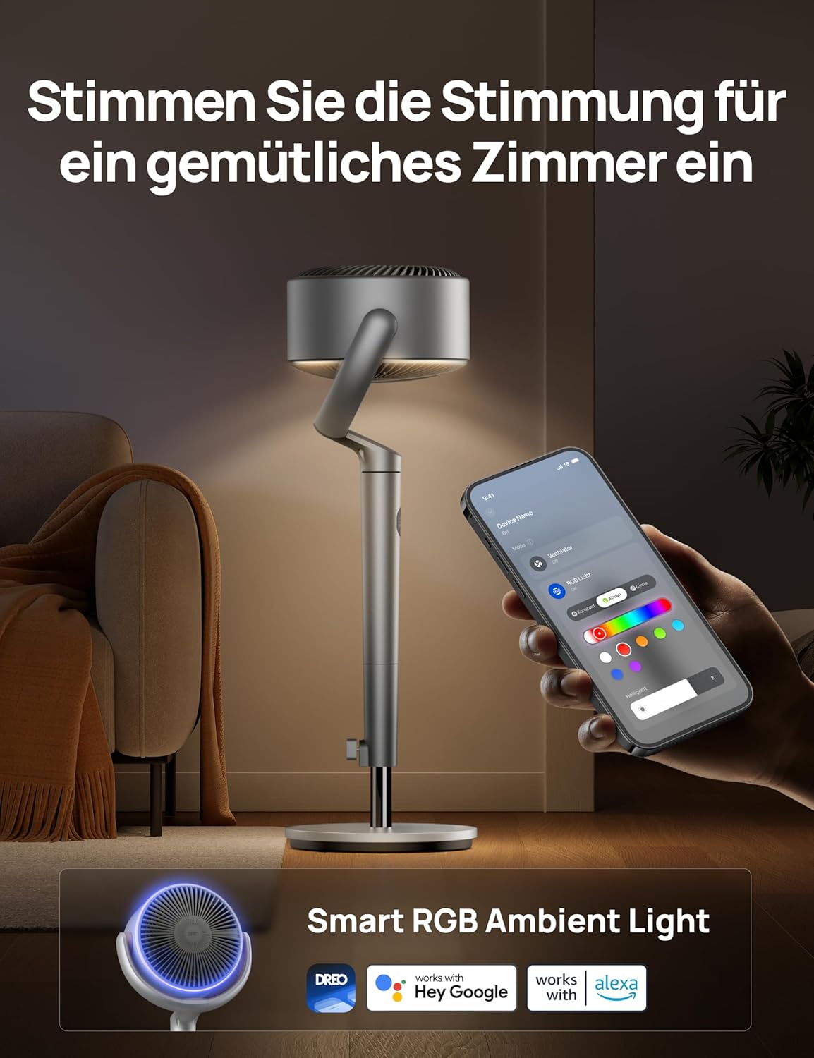 Thumbnail 3 de Dreo Smart Standventilator 20 dB, oszillierend 🌬