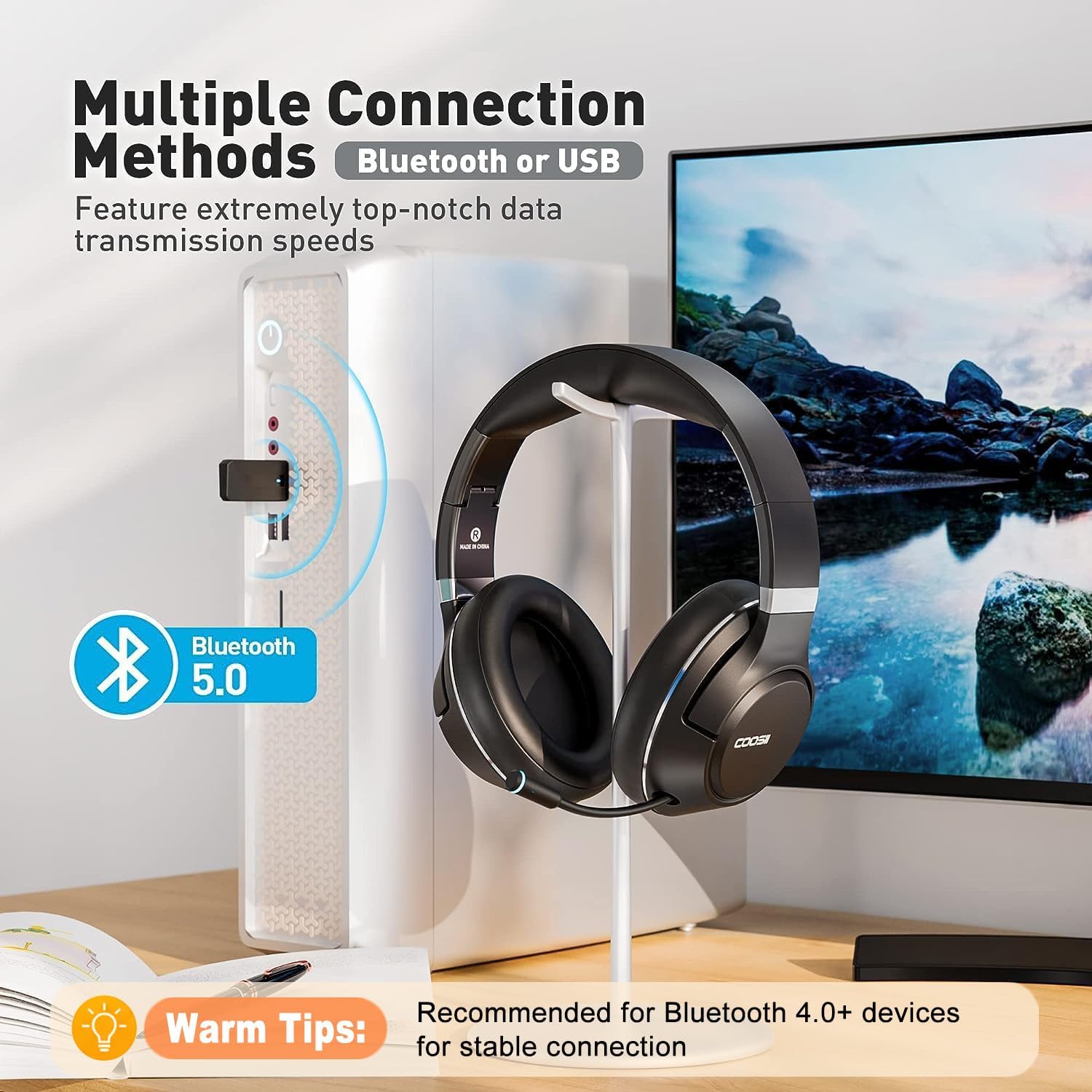 Thumbnail 4 de COOSII H300 Wireless Headphones 8 oz