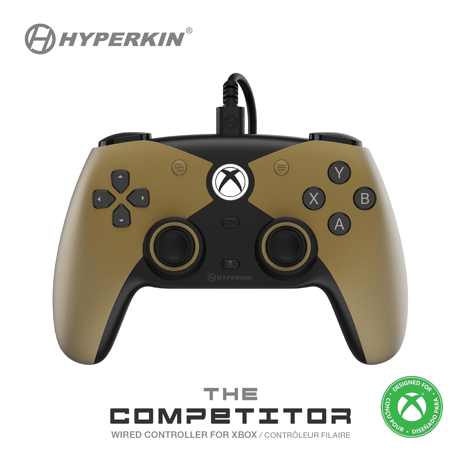 Detalle de Hyperkin The Competitor Wired Controller for Xbox Series X|S, Xbox One & PC