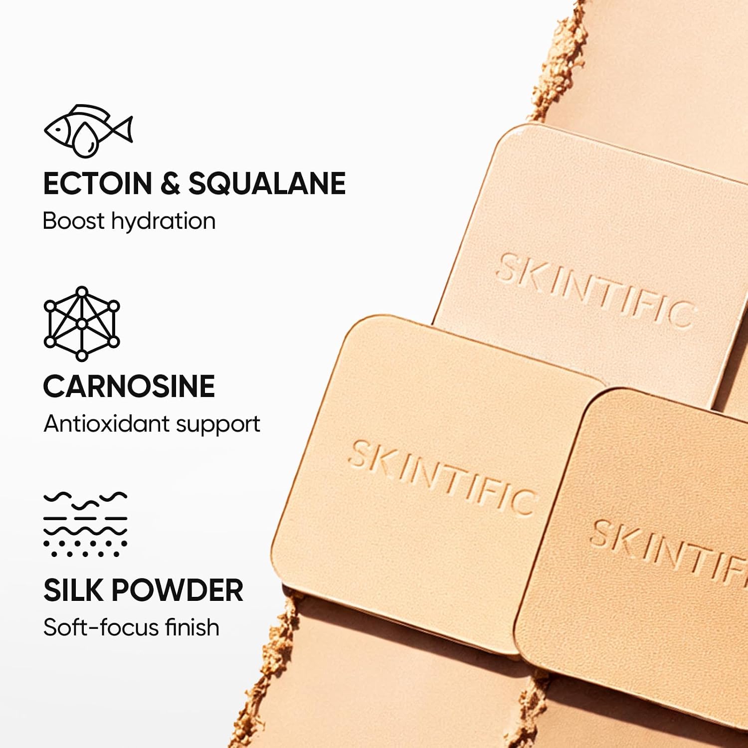 Detalle 2 de SKINTIFIC Ultra Cover Powder Foundation 03 Petal for Oily Skin, Matte Finish